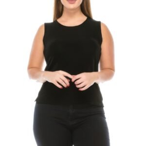 Plus Size Sleeveless Round Neck Tank