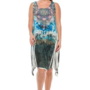 Sublimated Rhinestone Tank Dress