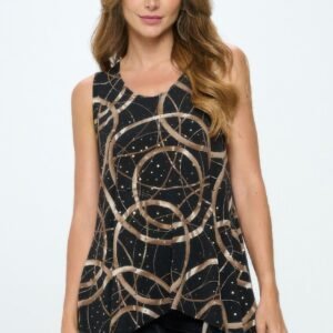 Glitter Side Drop Tank Tunic