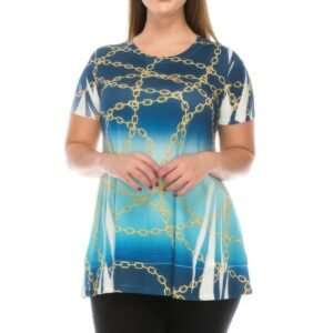 Short Sleeve Sublimated Print Top -WH328138