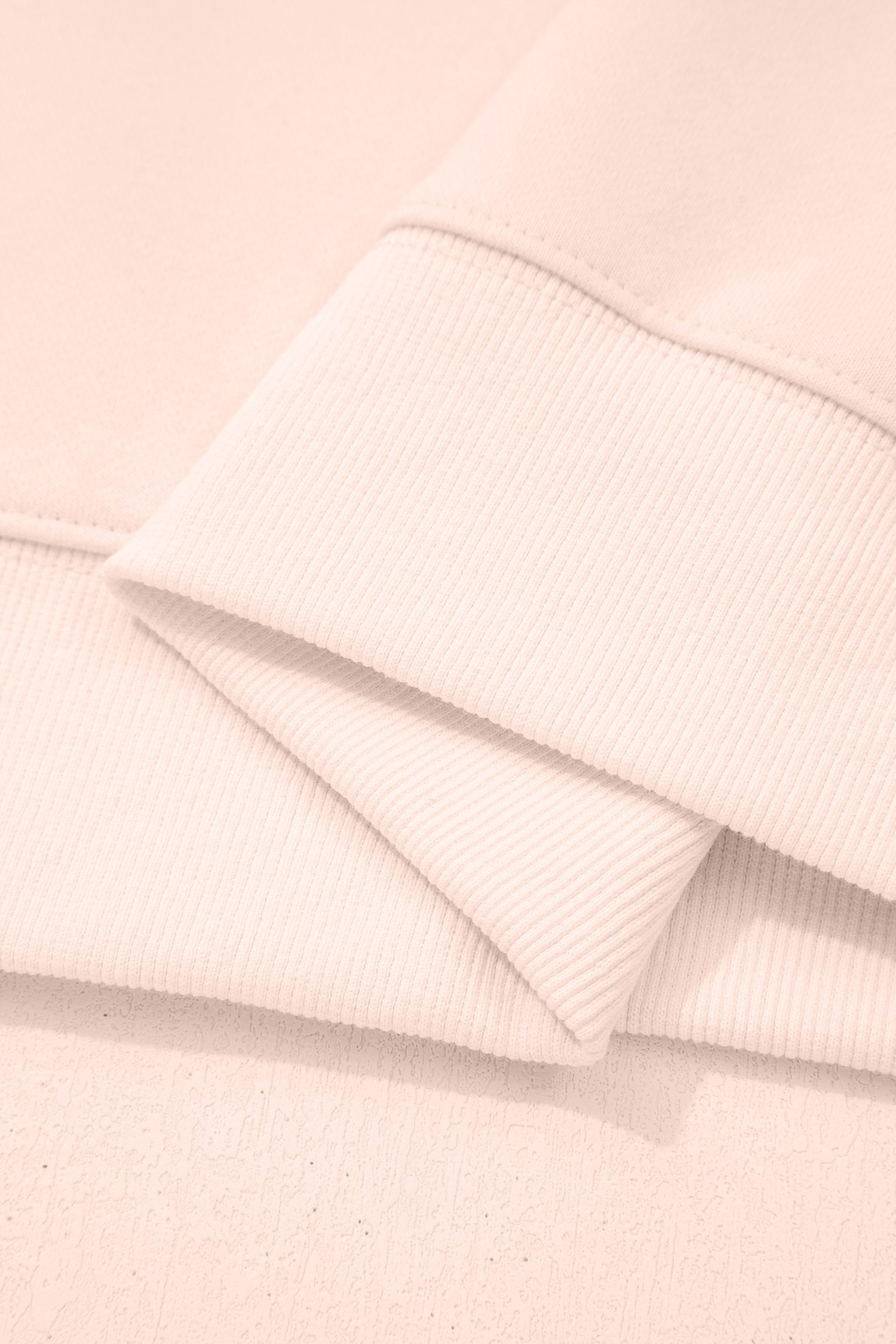 Apricot Pink Oversize Mock Neck Sweatshirt
