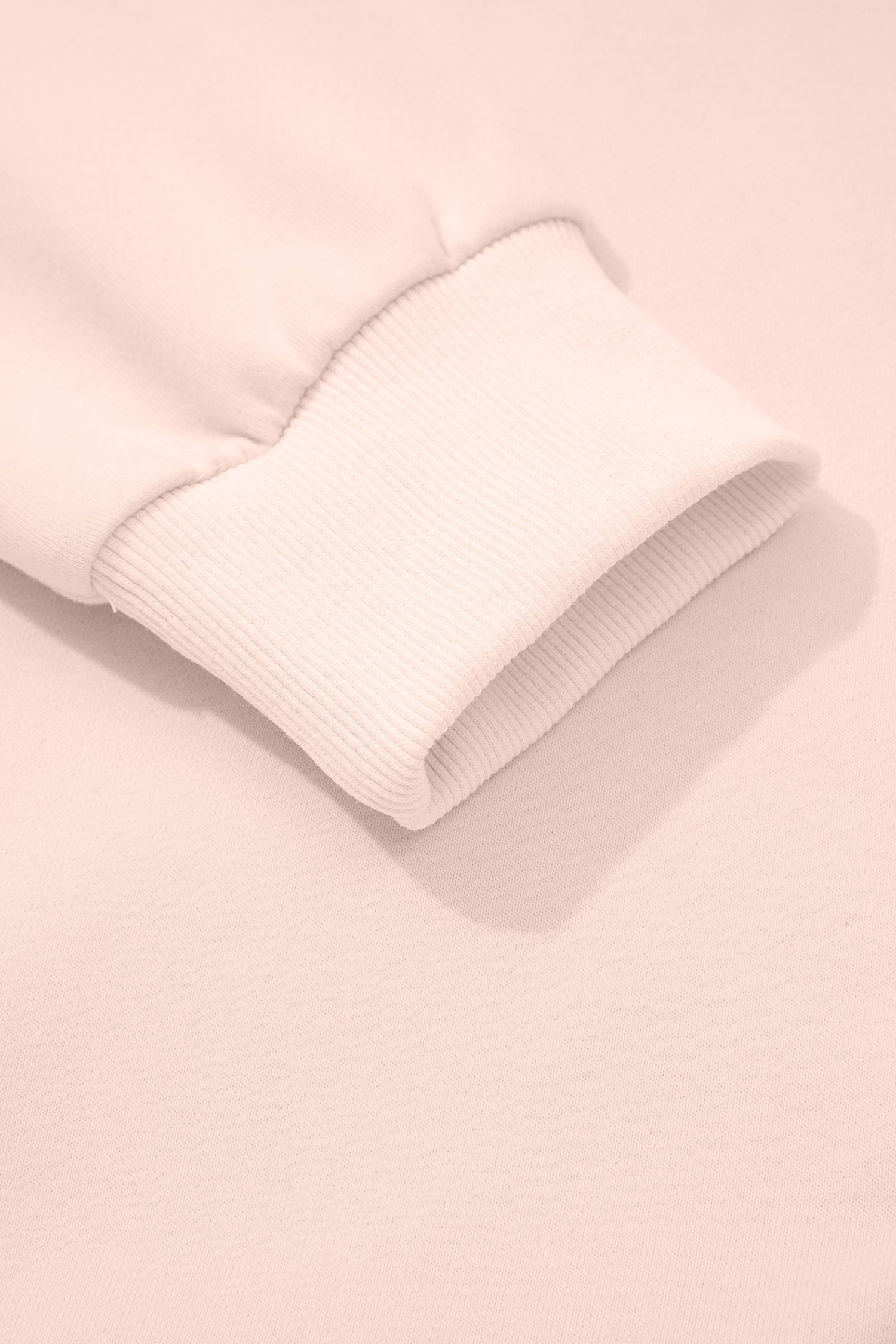 Apricot Pink Oversize Mock Neck Sweatshirt
