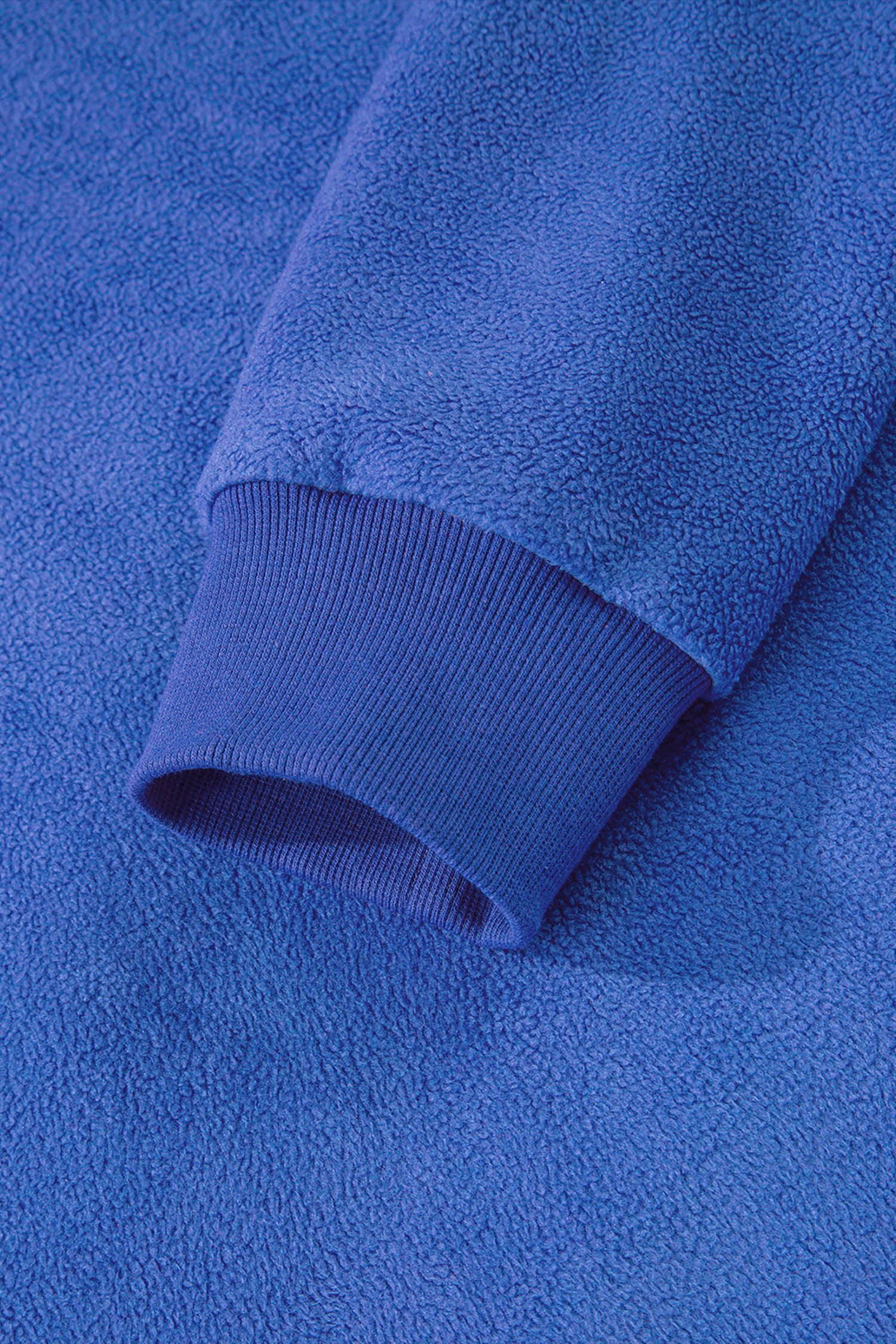 Dark Blue Oversize Drop Shoulder Reversible Mock Neck Sweatshirt