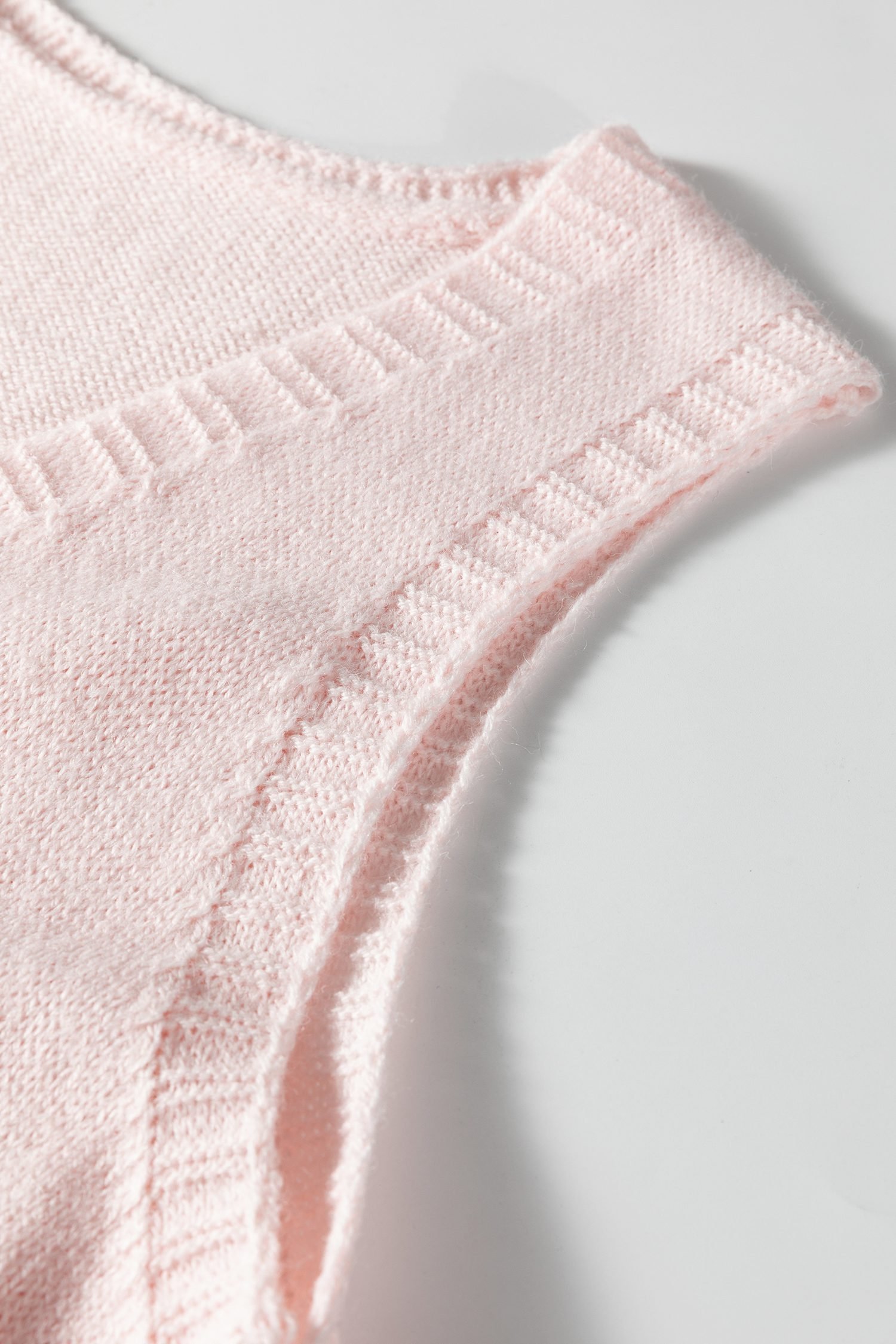 Delicacy Ribbed Deep V Neckline Front Pocketed Loose Tunic Sweater Vest - Image 6