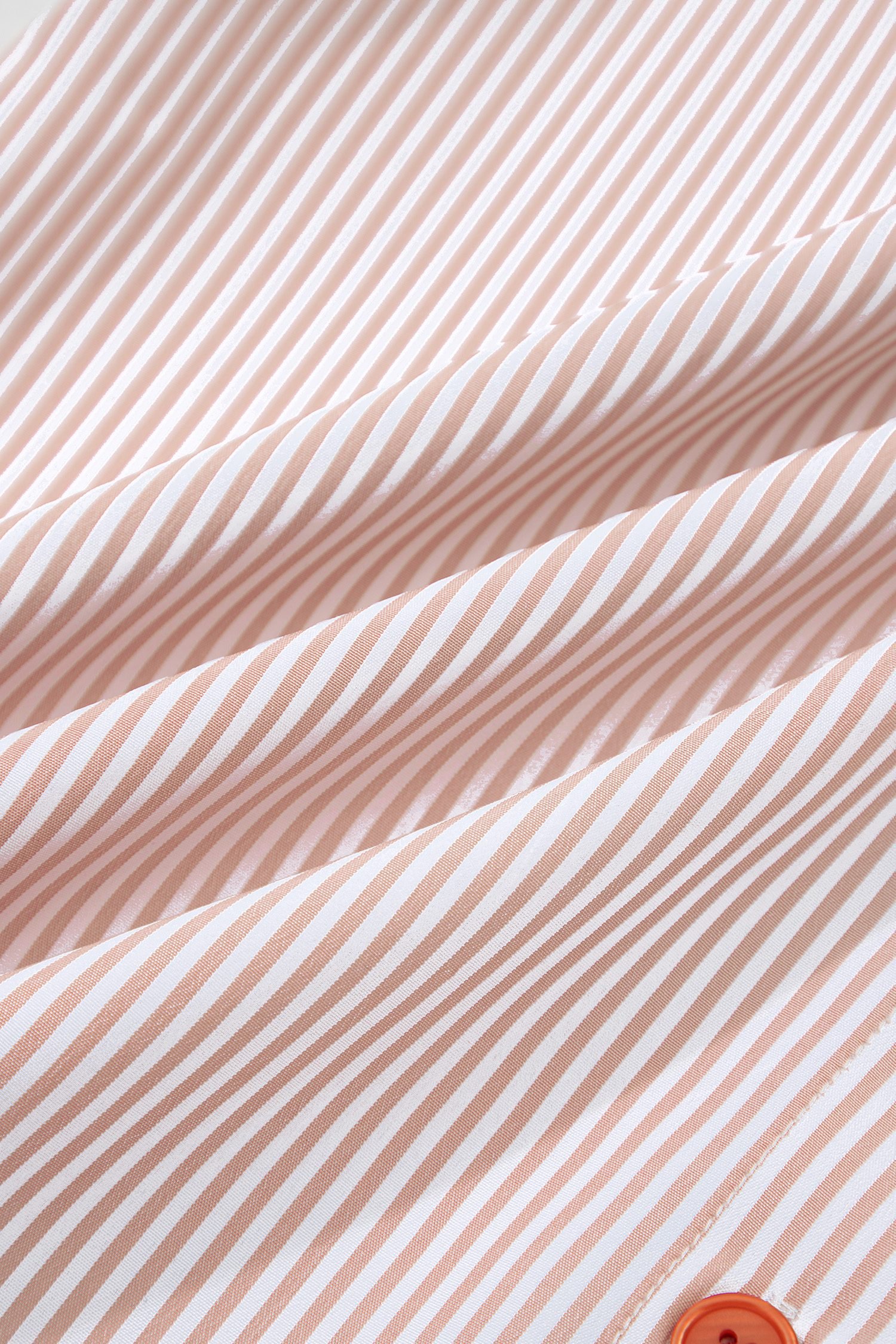 Khaki Stripe Color Block Patchwork Detail Frilled Collar Button Down Shirt