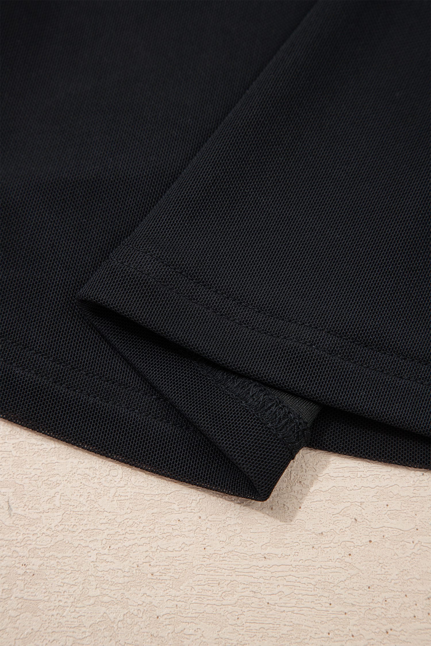Black Sheer Mesh Patchwork Cap Sleeve T Shirt - Image 9