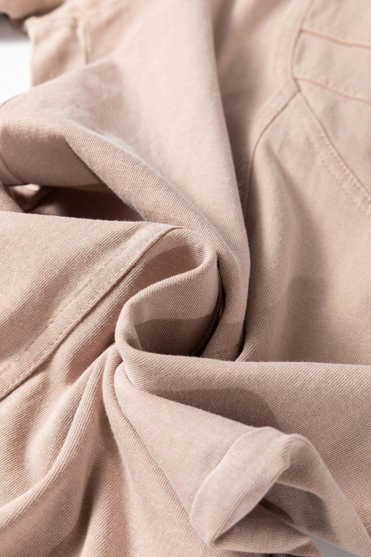 Smoke Gray Solid Color Mineral Wash Piping Trim Pocketed Wide Leg Pants - Image 10