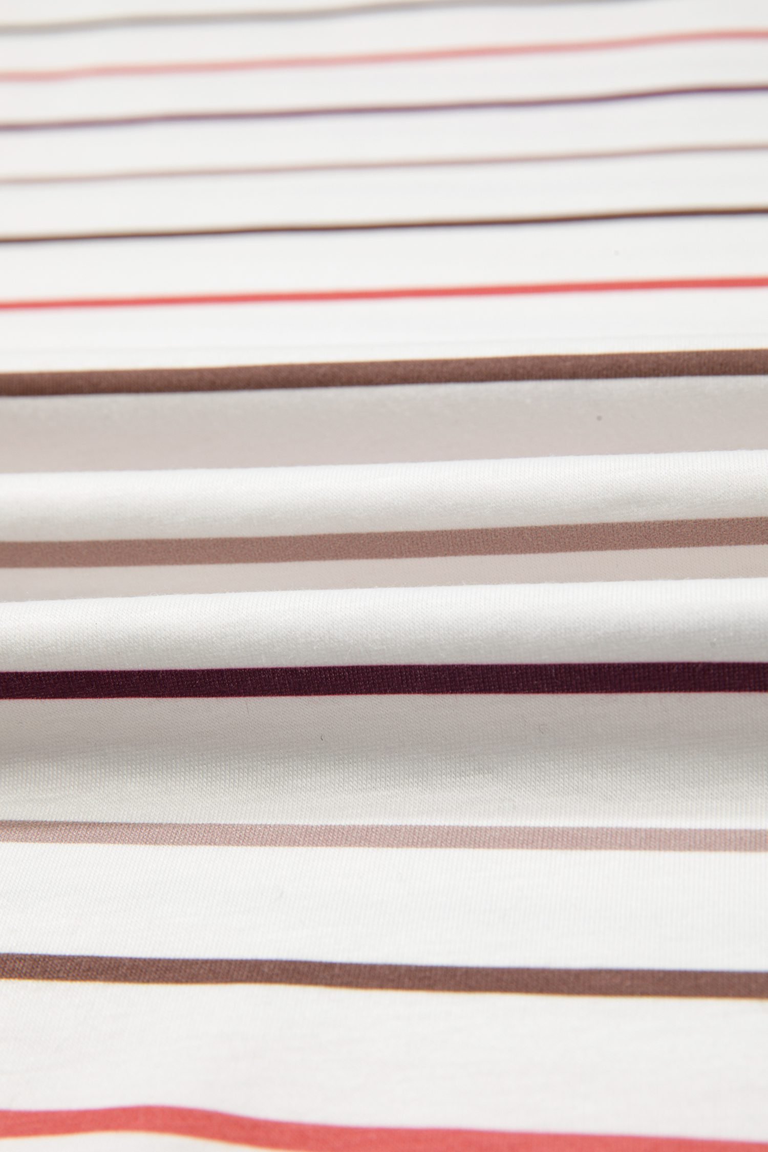 White Stripe V Neck Casual Plus Size Tee