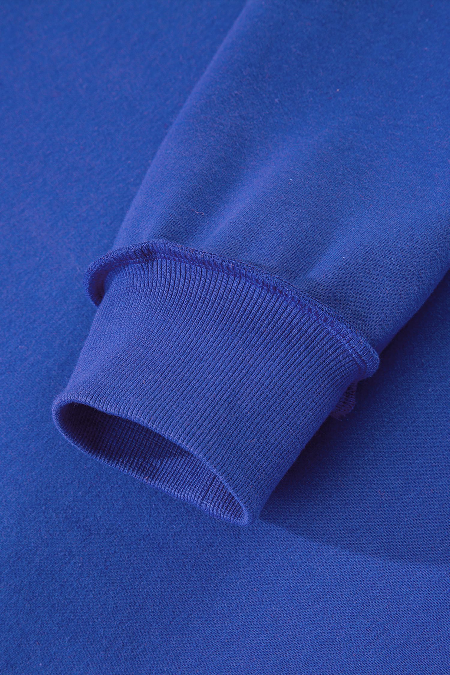 Dark Blue Oversize Drop Shoulder Reversible Mock Neck Sweatshirt