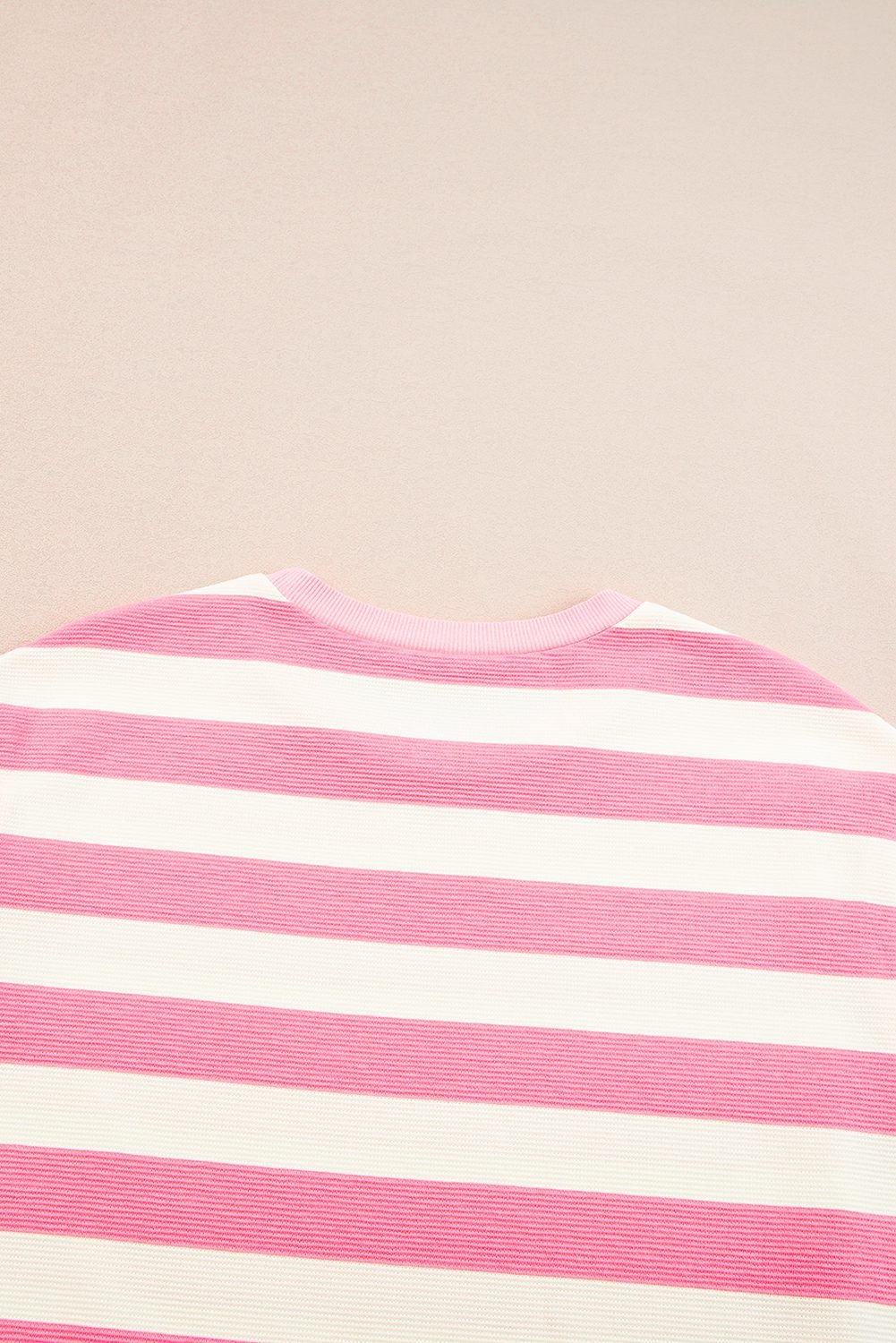 Pink Stripe Cap Sleeve Shift T Shirt Dress