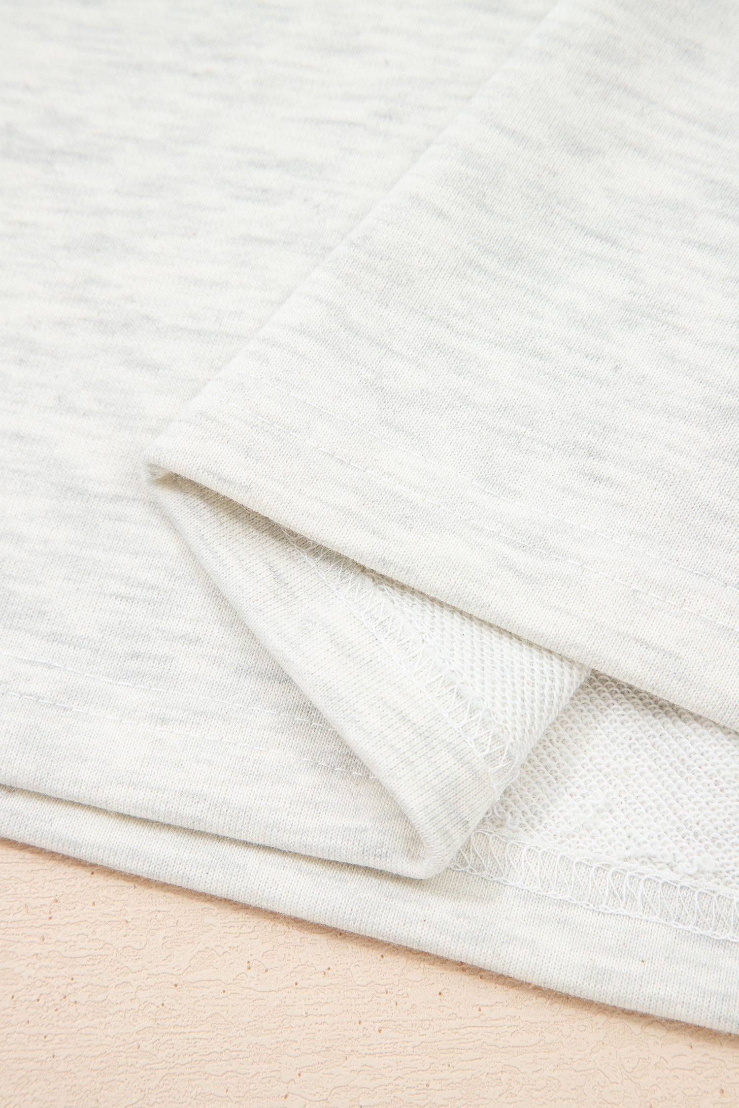 Light Grey Denim Patchwork Buttoned Polo Collar Long Sleeve Top - Image 9