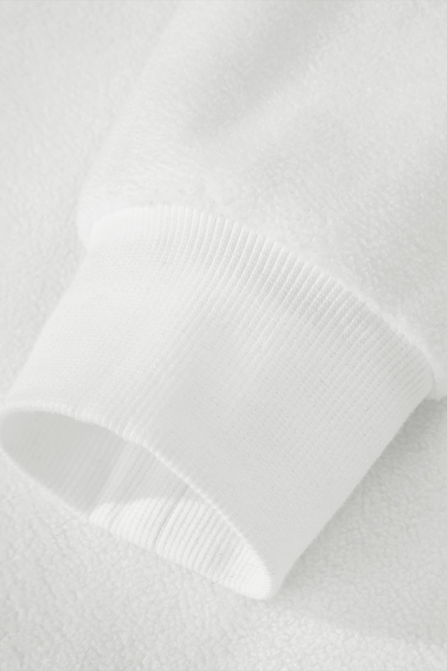 White Oversize Drop Shoulder Reversible Mock Neck Sweatshirt - Image 19