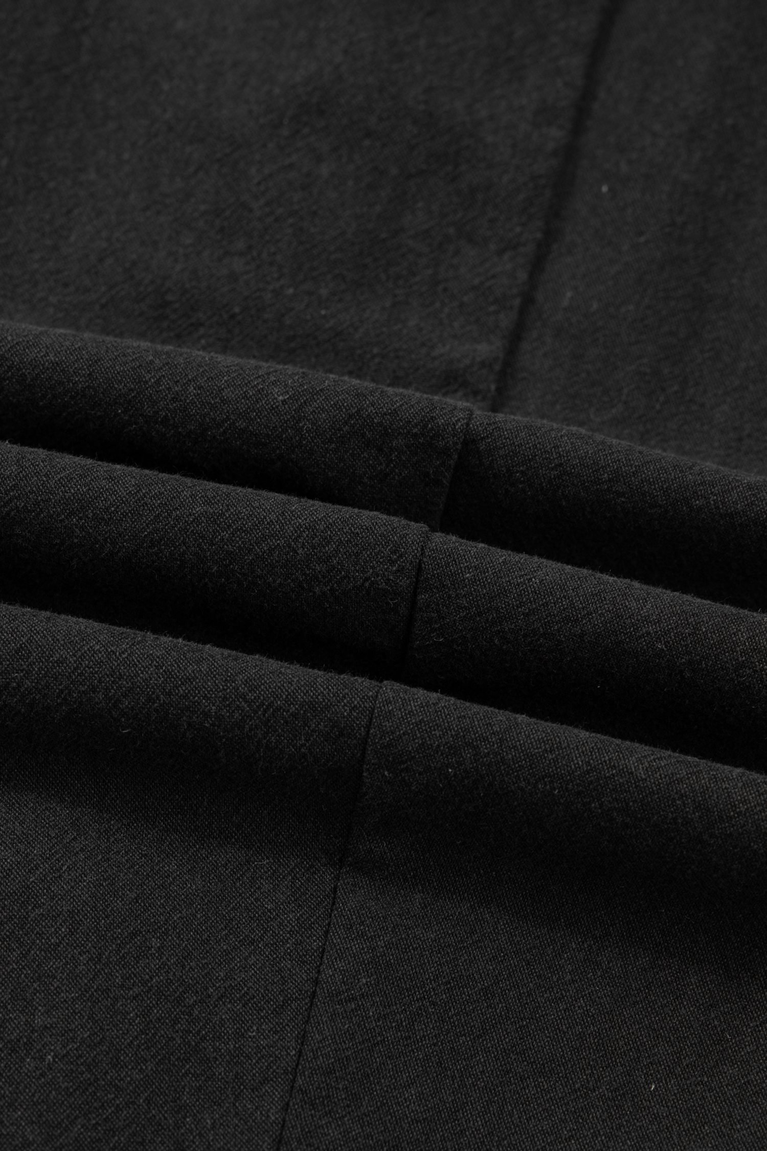 Black Drawstring Elastic Waist Patch Pocket Barrel Leg Casual Pants - Image 13