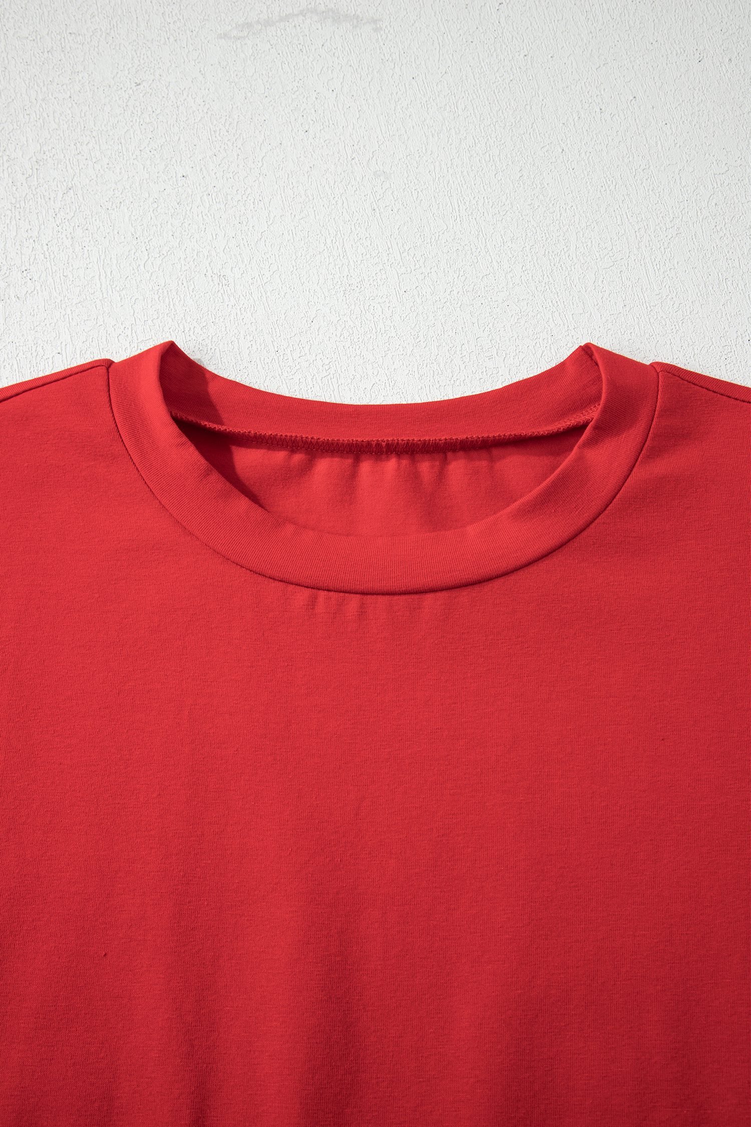 Fiery Red Stars Stripes Short Puff Sleeve Top