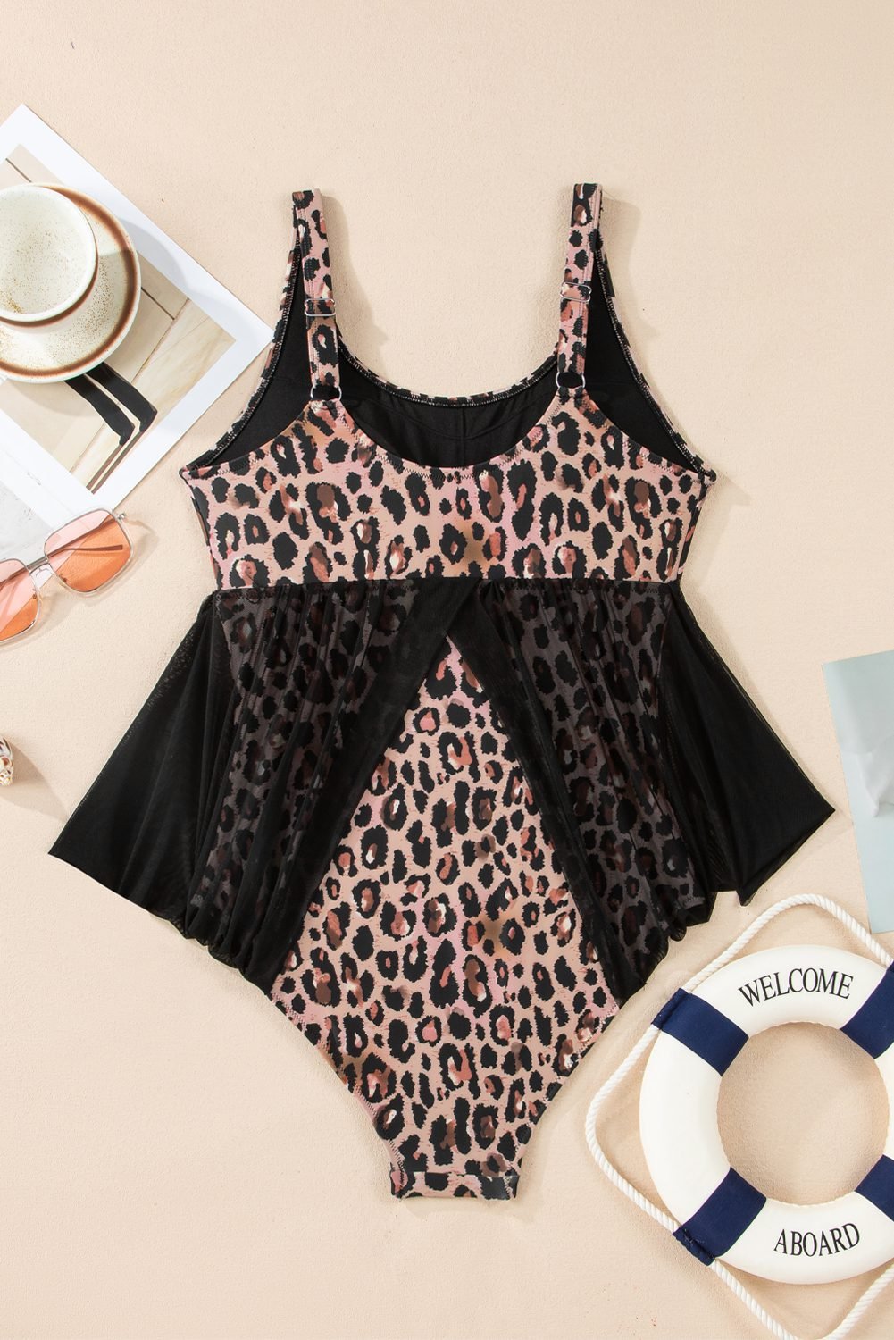 Black Mesh Patchwork V Neck Half Sleeve Bodycon One Piece Swimwear