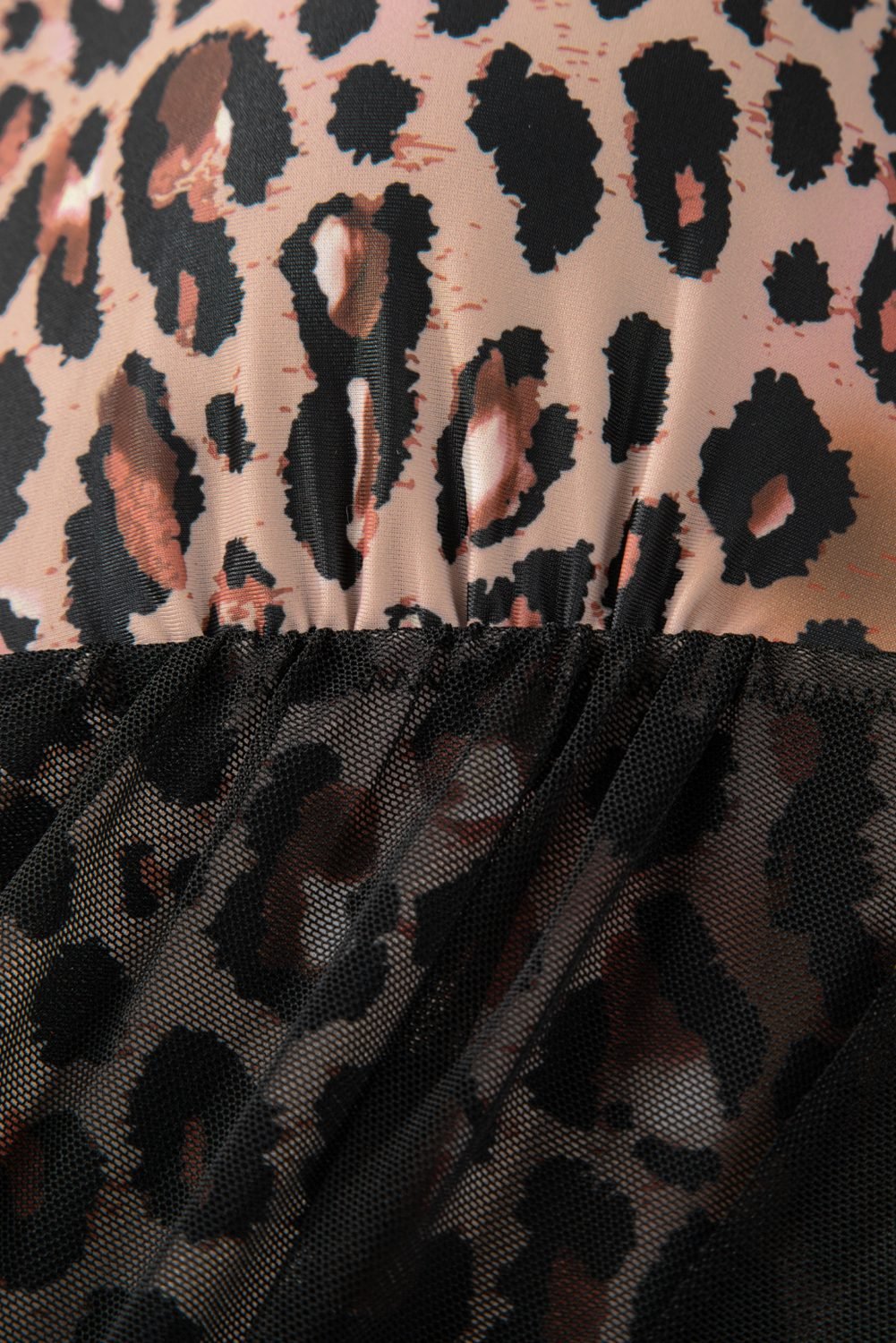 Black Mesh Patchwork V Neck Half Sleeve Bodycon One Piece Swimwear