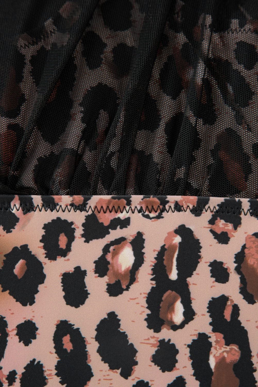 Black Mesh Patchwork V Neck Half Sleeve Bodycon One Piece Swimwear