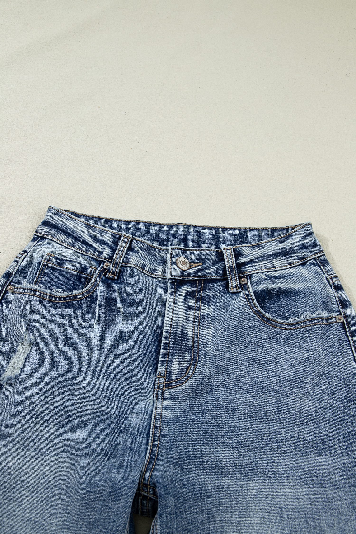 Ashleigh Blue Cuffed Straight Loose Jeans