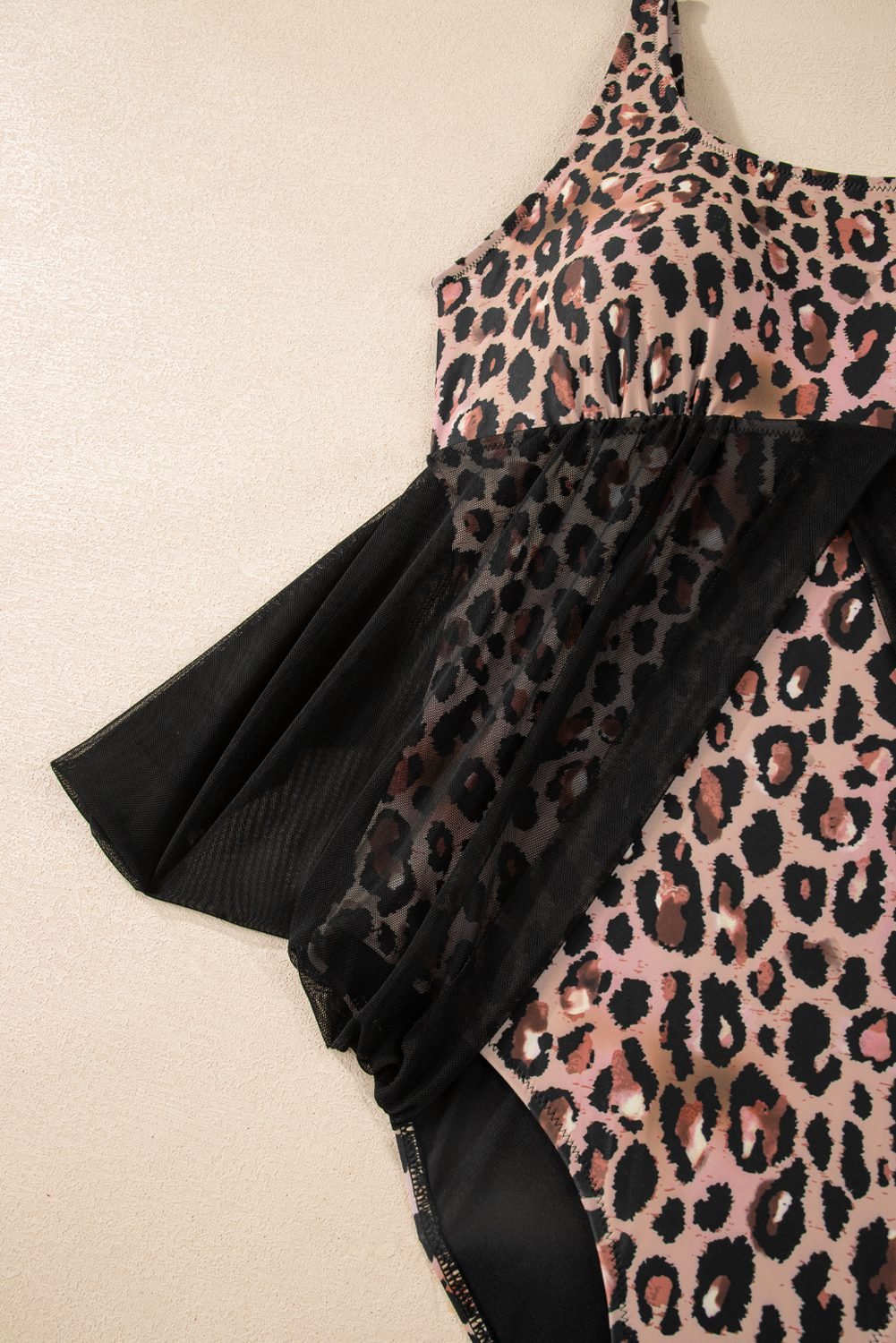 Black Mesh Patchwork V Neck Half Sleeve Bodycon One Piece Swimwear