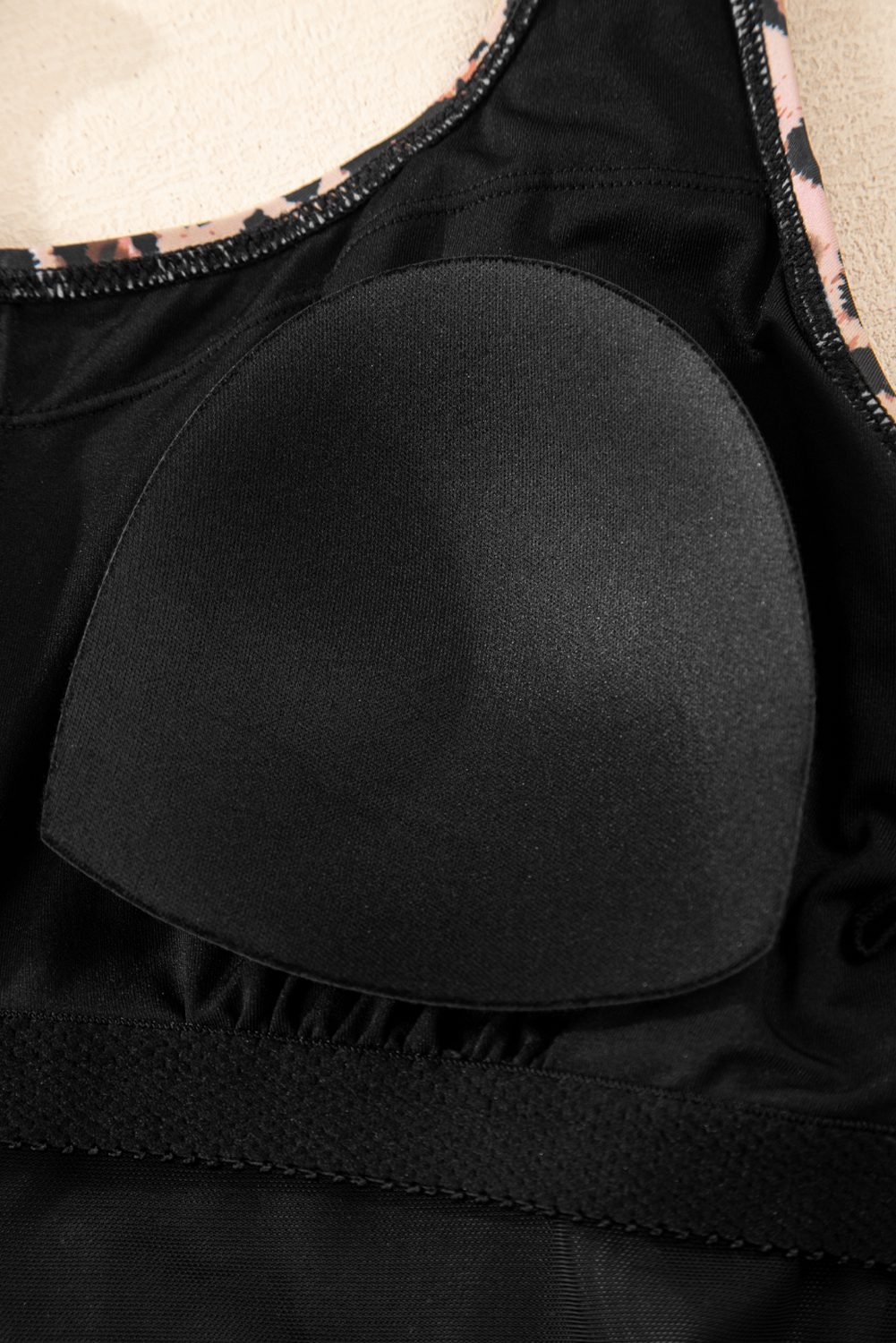 Black Mesh Patchwork V Neck Half Sleeve Bodycon One Piece Swimwear