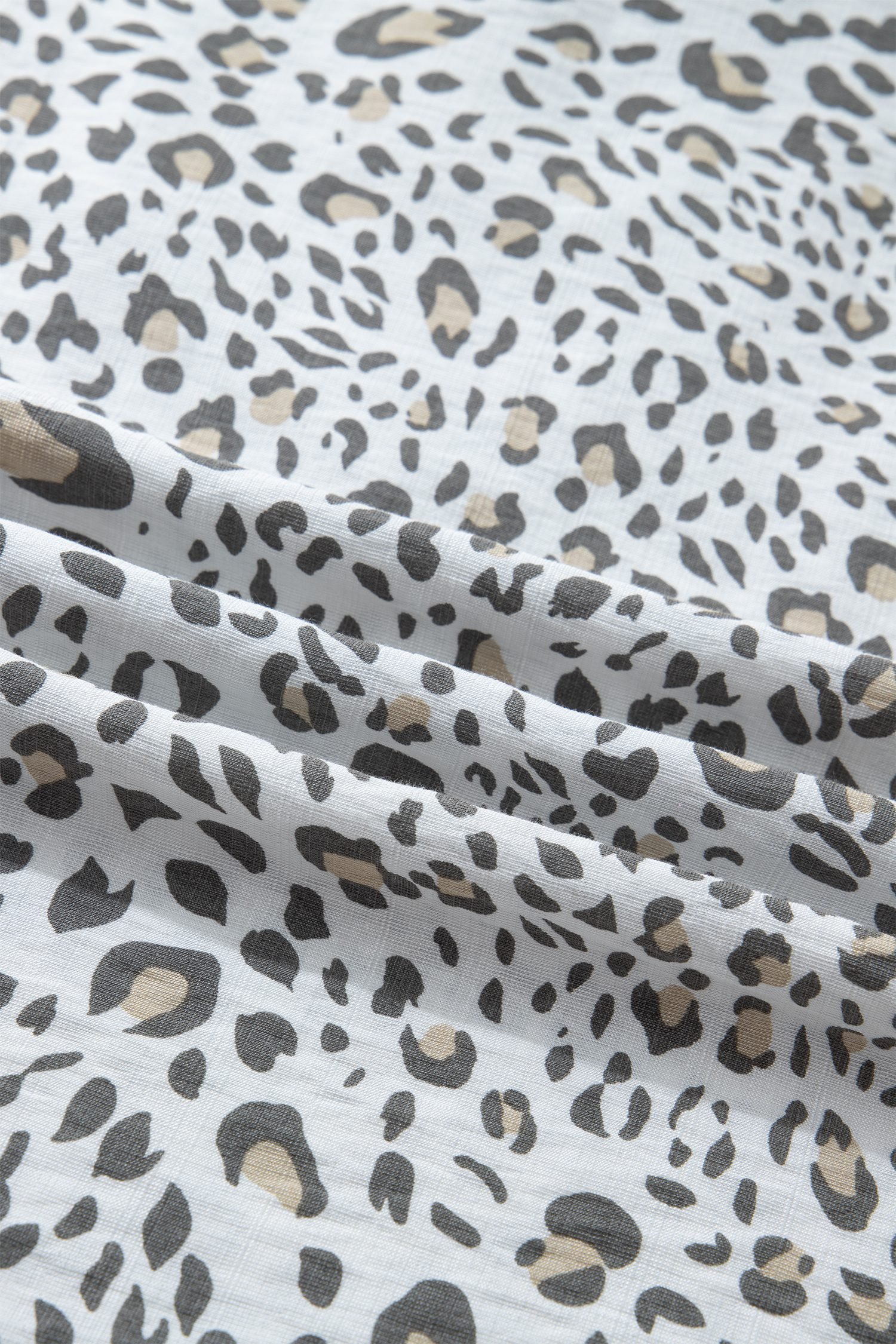 White Leopard Printed Color Block Patchwork V Neck Cap Sleeve Blouse