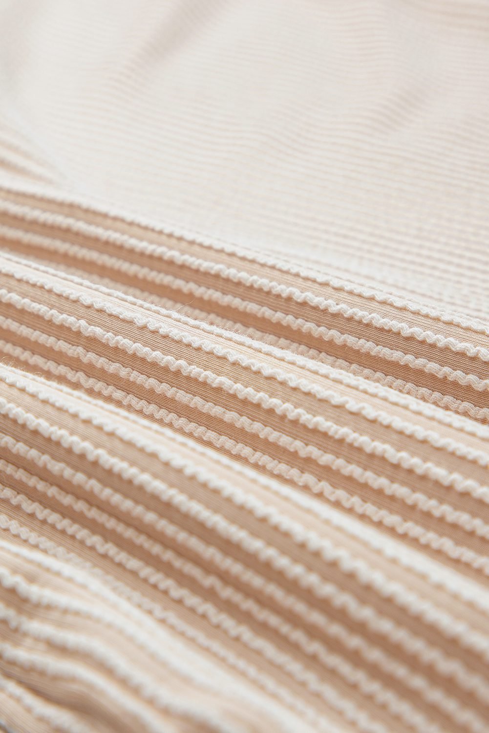 Apricot Twisted Ribbed Color Block Trim T Shirt Shift Dress