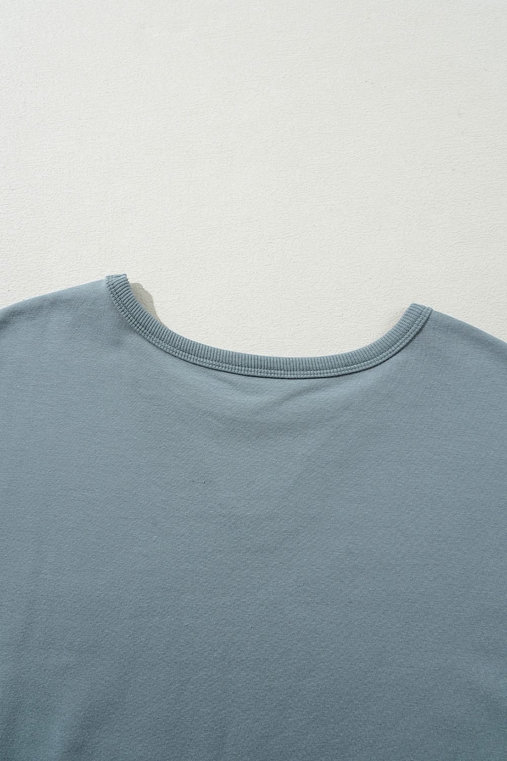 Ashleigh Blue Solid Color Cap Sleeve Drop Waist T Shirt Dress