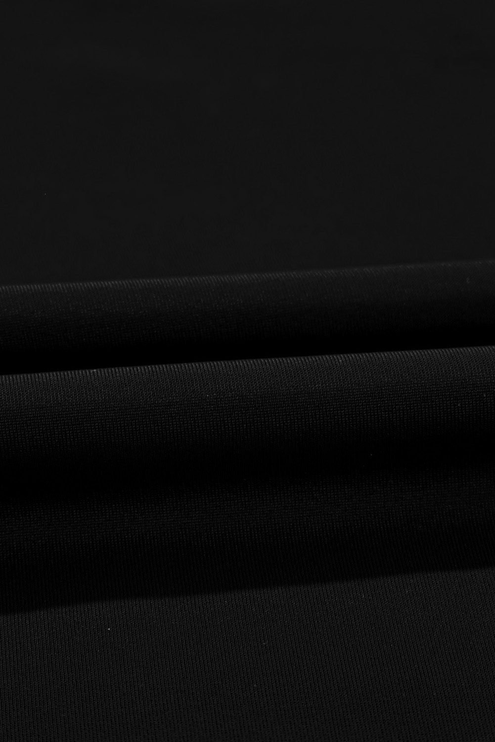 Black Ruffled Short Sleeve Lace Trim V Neck One Piece Swim Dress