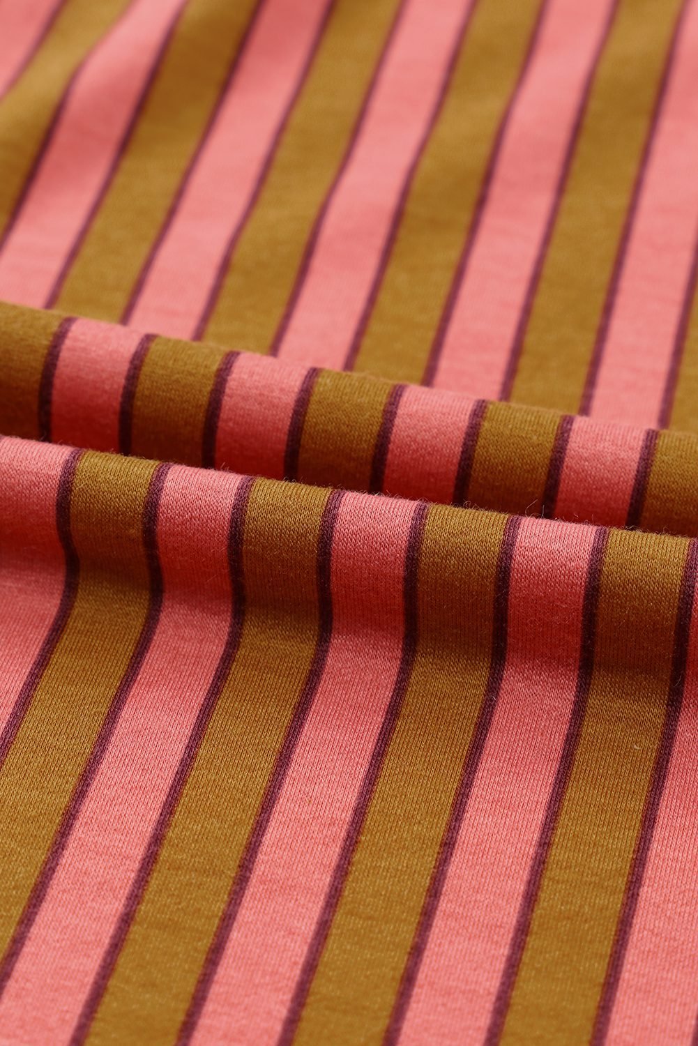 Red Stripe Button Pocket Tie Waist Casual Wide Leg Pants