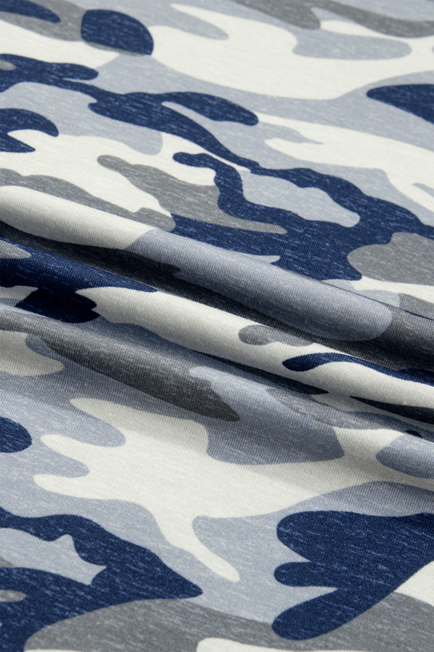 Green Plus Size Camo Print Crew Neck Short Sleeve Tee