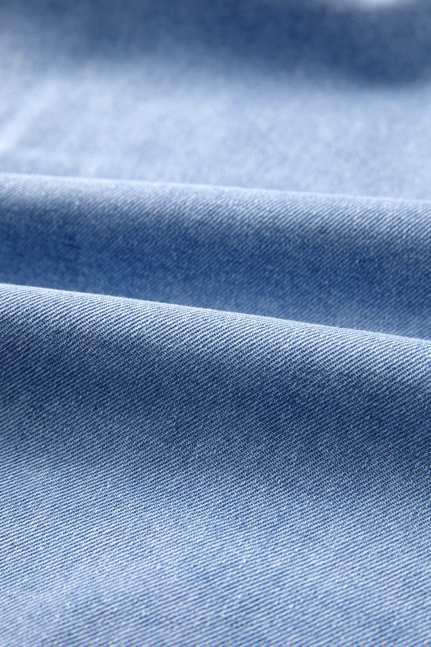 Beau Blue Frilled Collar Flutter Sleeve Denim Top