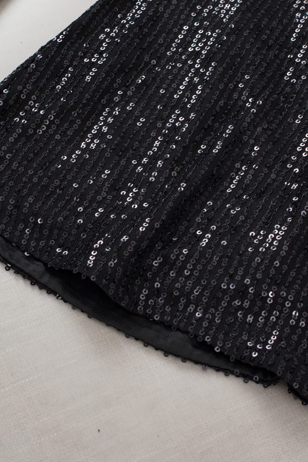 Black Sequin Wide Leg Pants