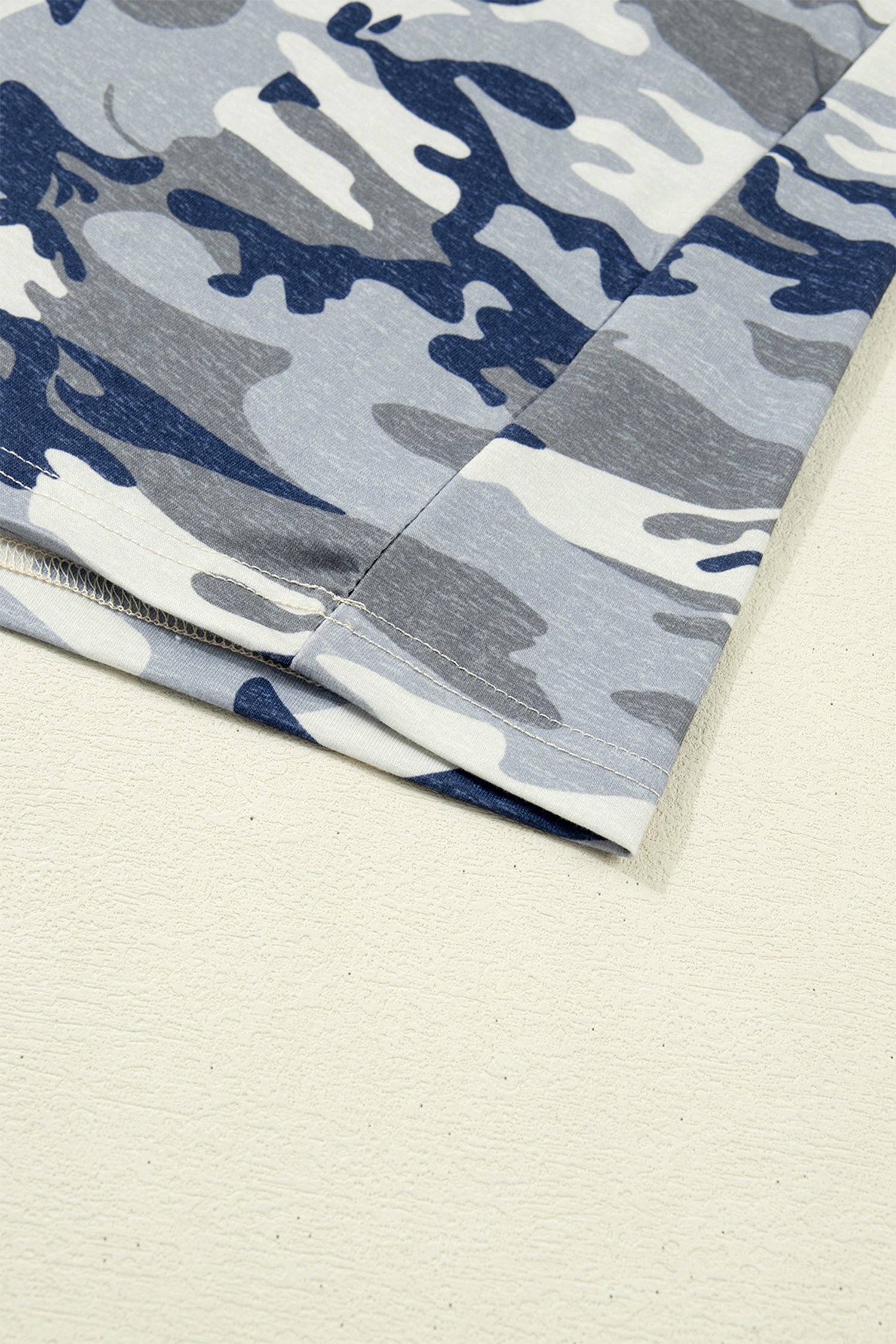 Green Plus Size Camo Print Crew Neck Short Sleeve Tee