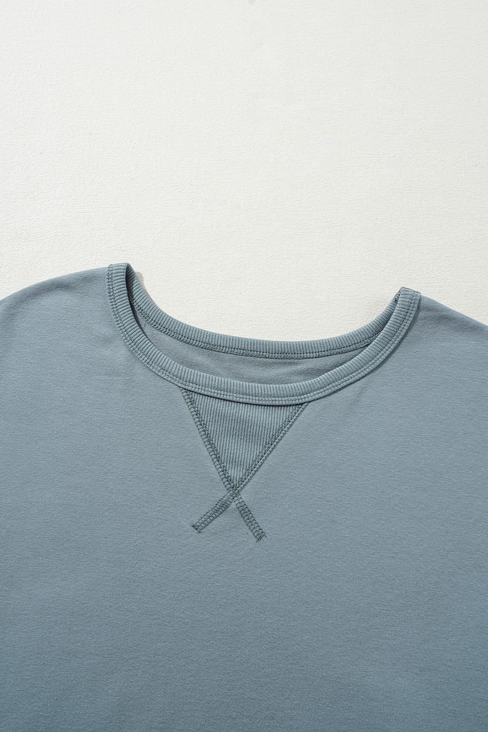 Ashleigh Blue Solid Color Cap Sleeve Drop Waist T Shirt Dress