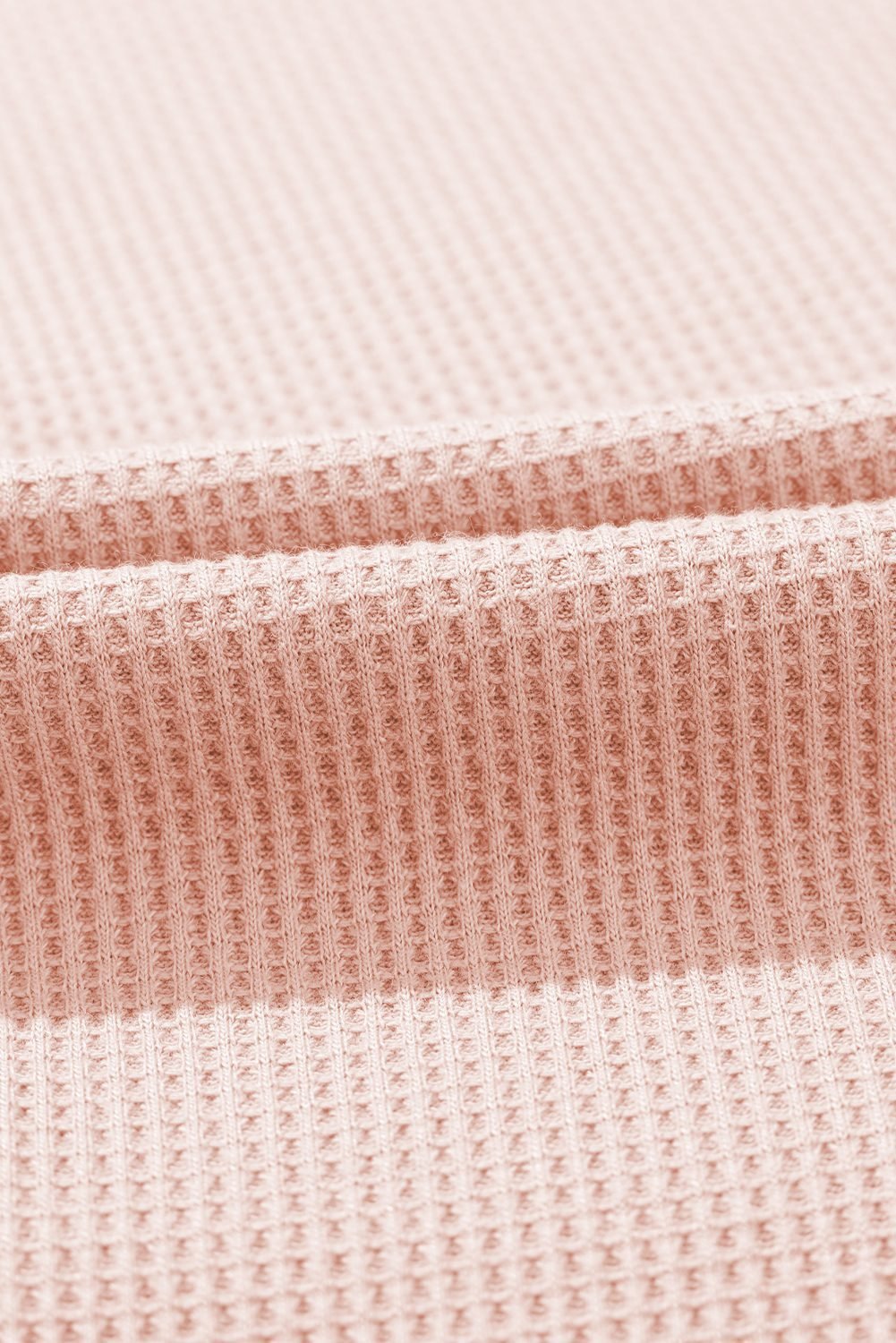 Light Pink Waffle Sleeveless U Neck Buttons Romper With Pockets