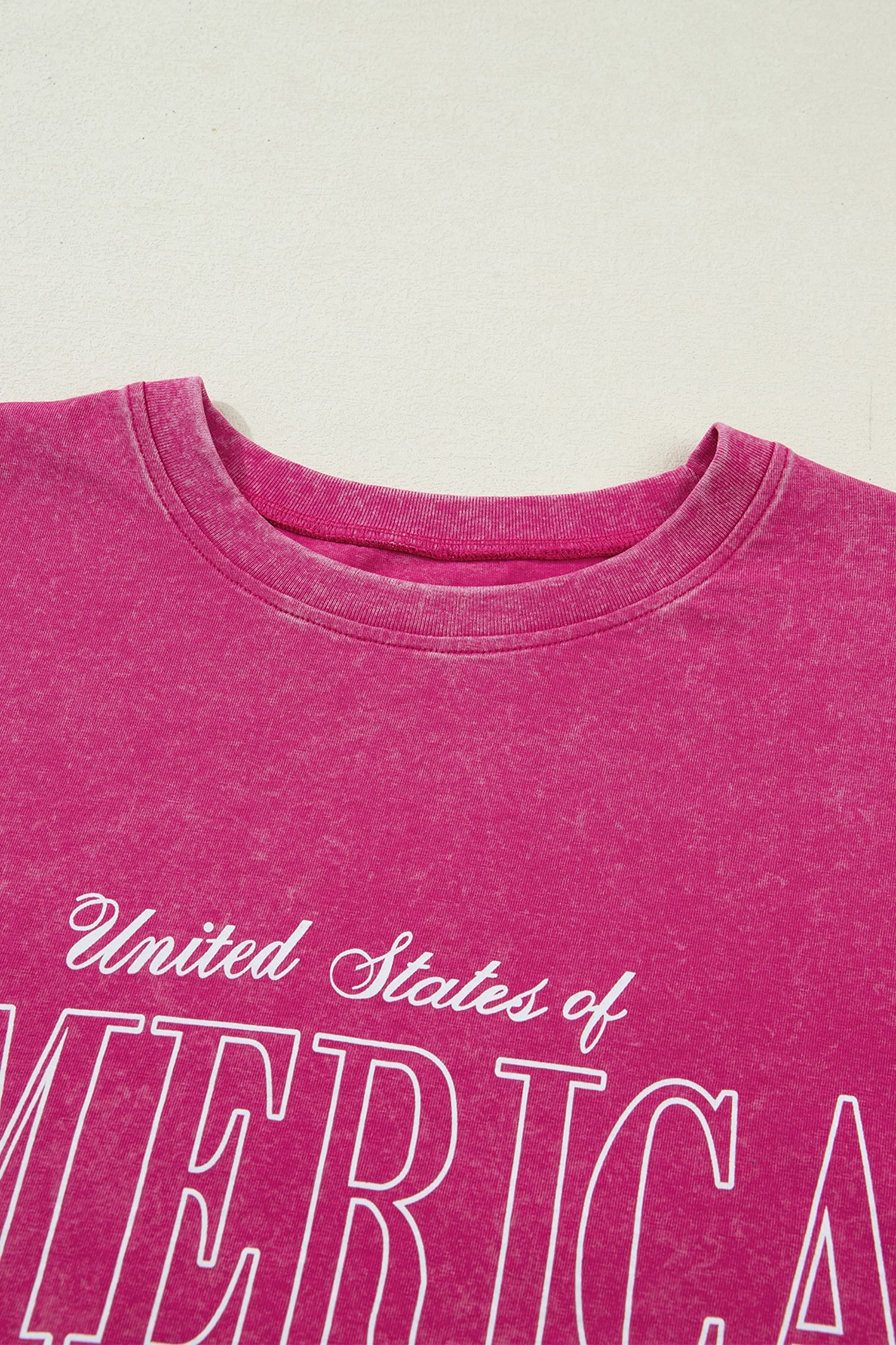 Rose Red AMERICA 1776 Graphic Mineral Wash Cotton Tee