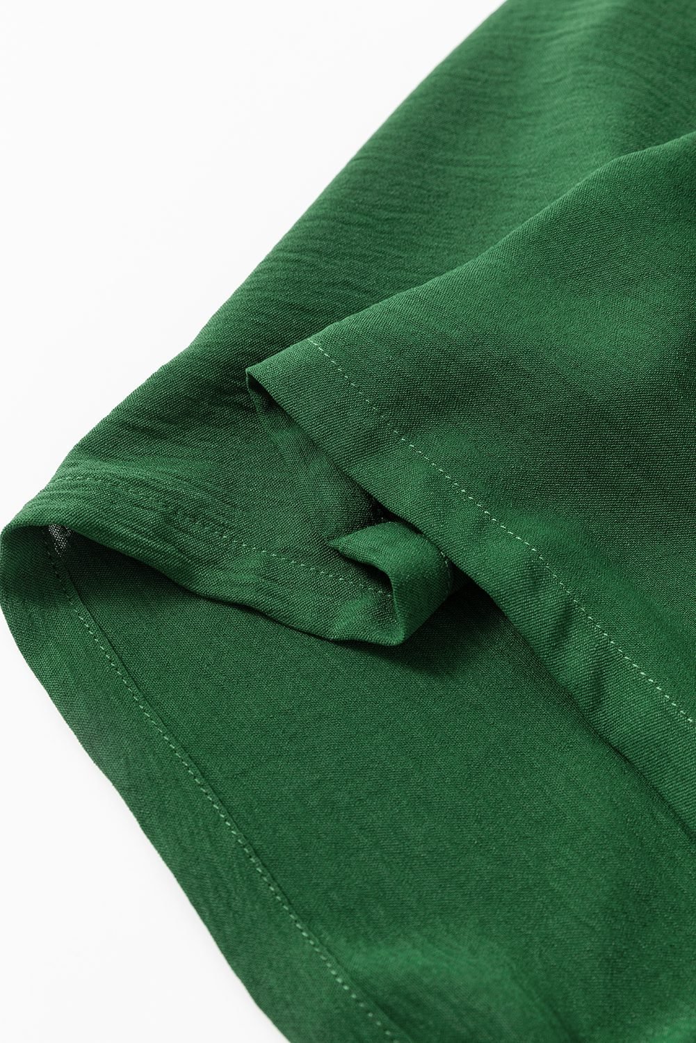 Green Casual Pocketed Smocked Sleeveless Romper