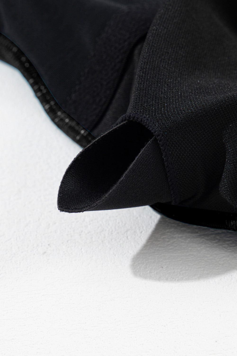 Black Ruffled Short Sleeve Lace Trim V Neck One Piece Swim Dress