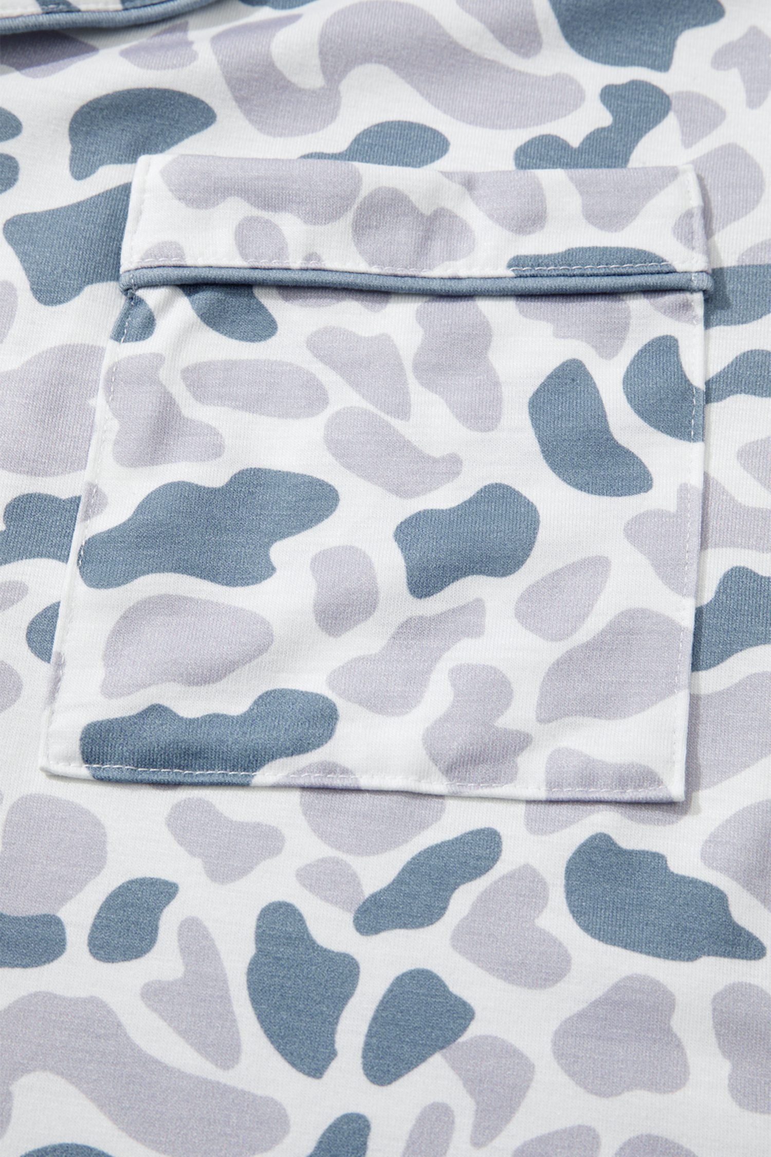 Beige Camouflage Print Lapel Shirt Drawstring 2pcs Short Pajama Set