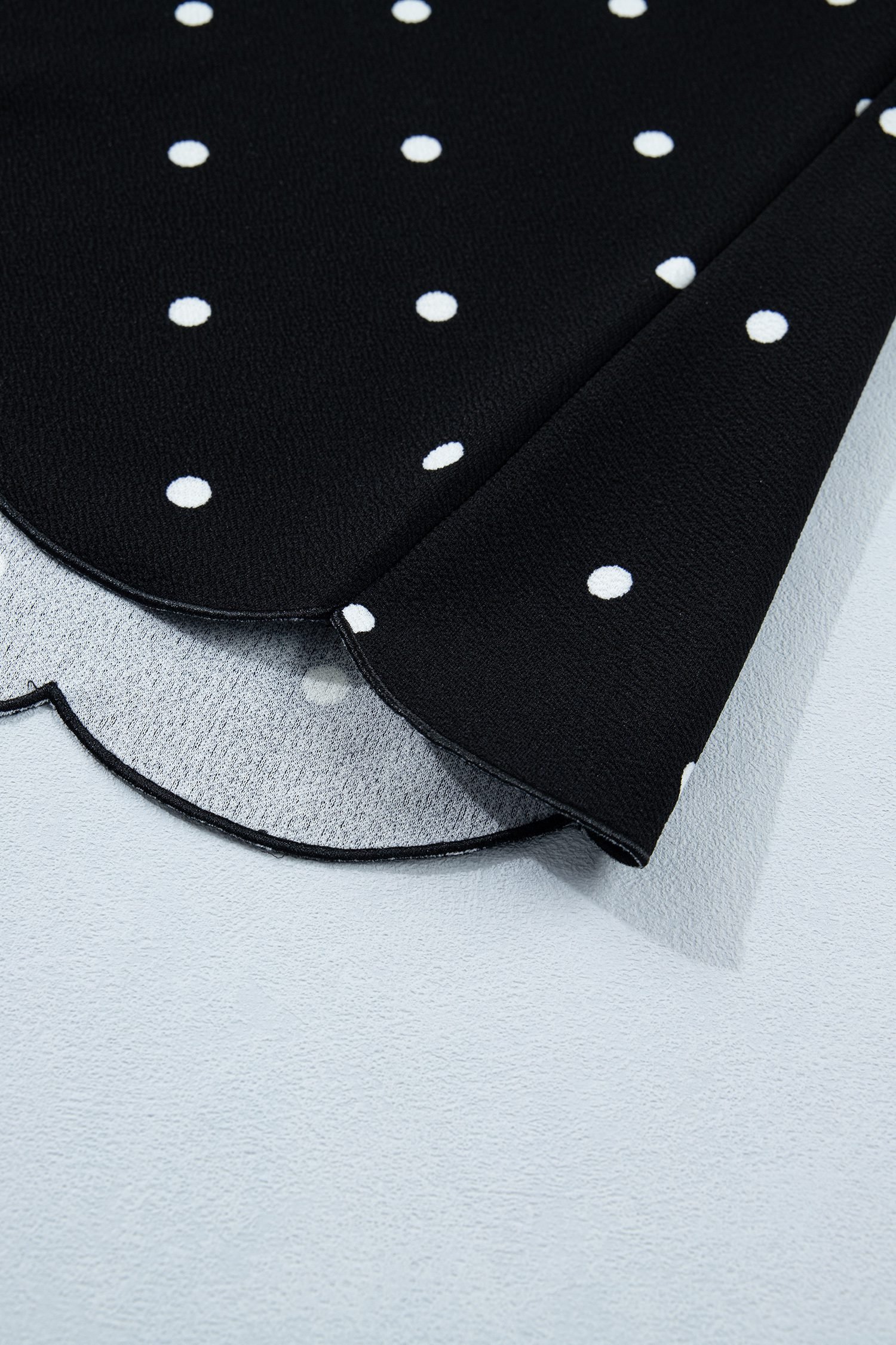 Black Plus Size Dotted Casual T Shirt