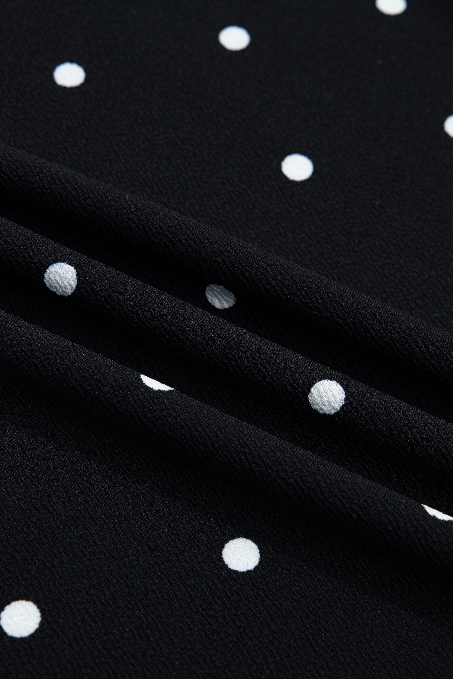 Black Plus Size Dotted Casual T Shirt