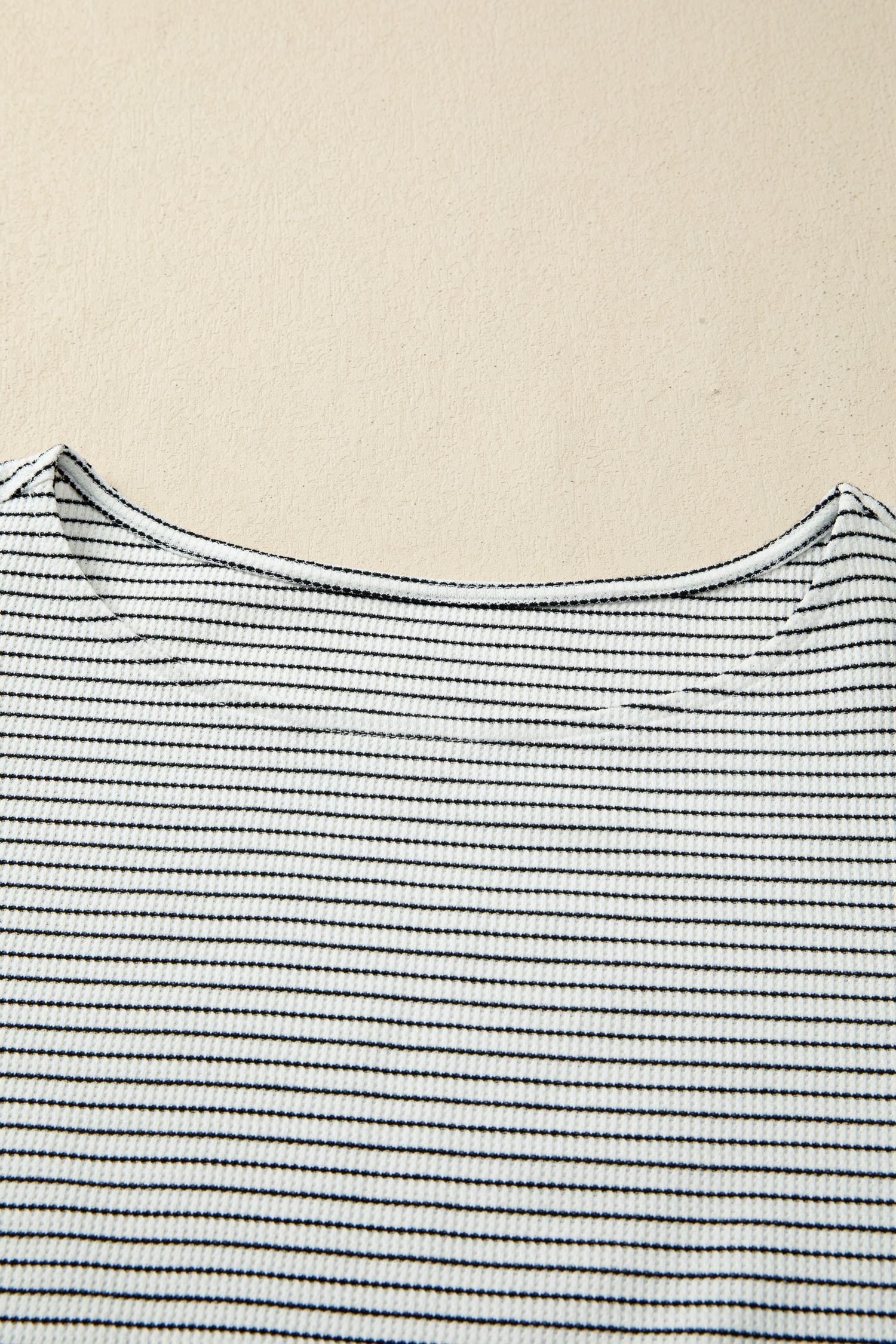 Black Stripe Contrasted Ruffle Trim Casual Tank Top