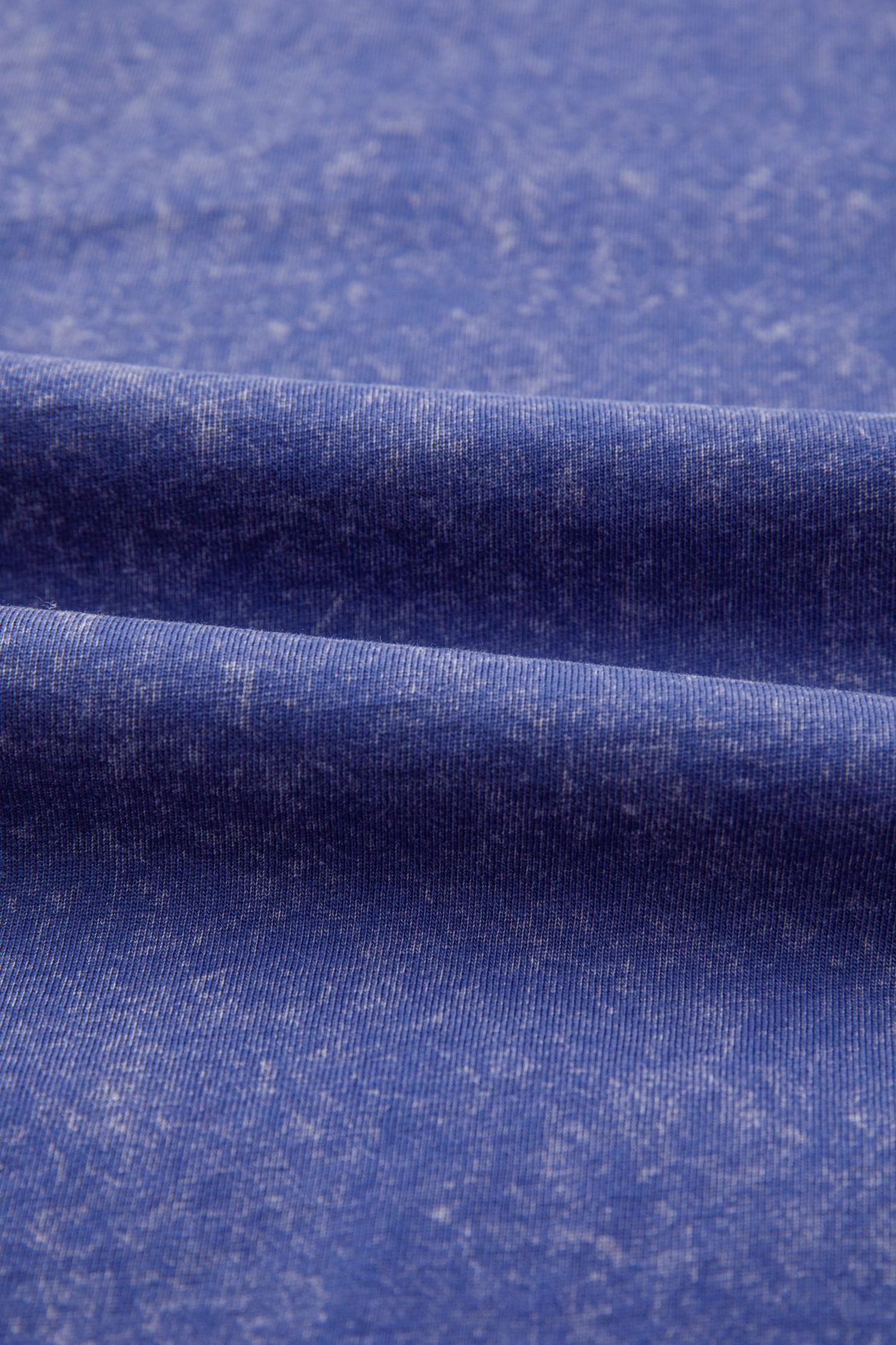Blue Independence Day Star Printed Mineral Wash T Shirt