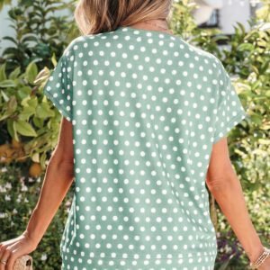 Green Polka Dot Print Short Set