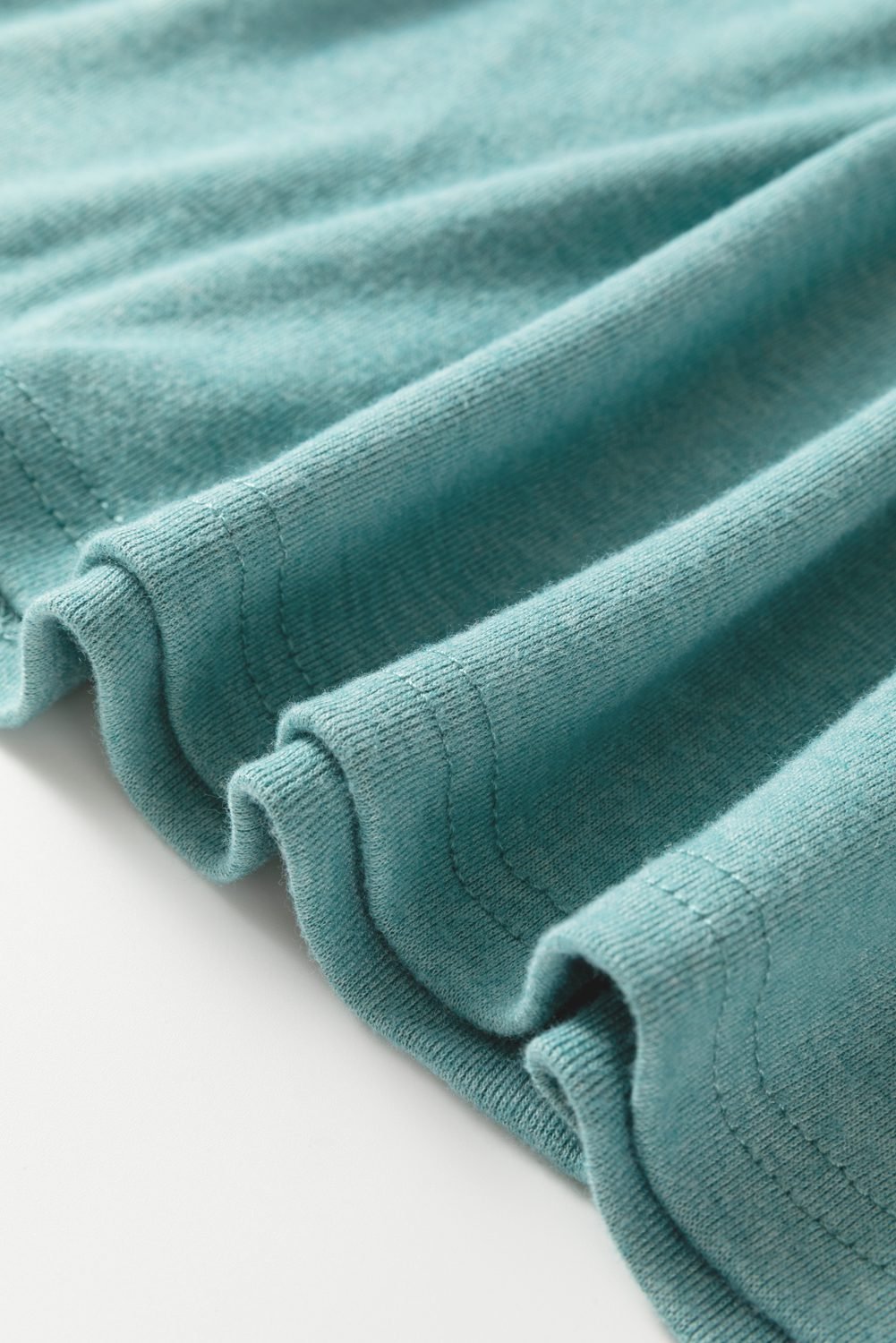 Mint Green Color Block Striped Detail Loose T Shirt