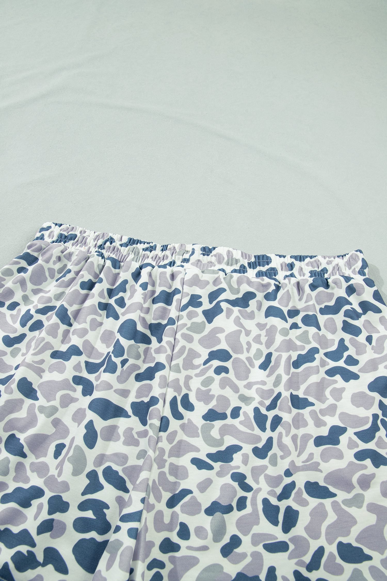 Multicolour Zip up Tee and Short Plus Size Camo Set