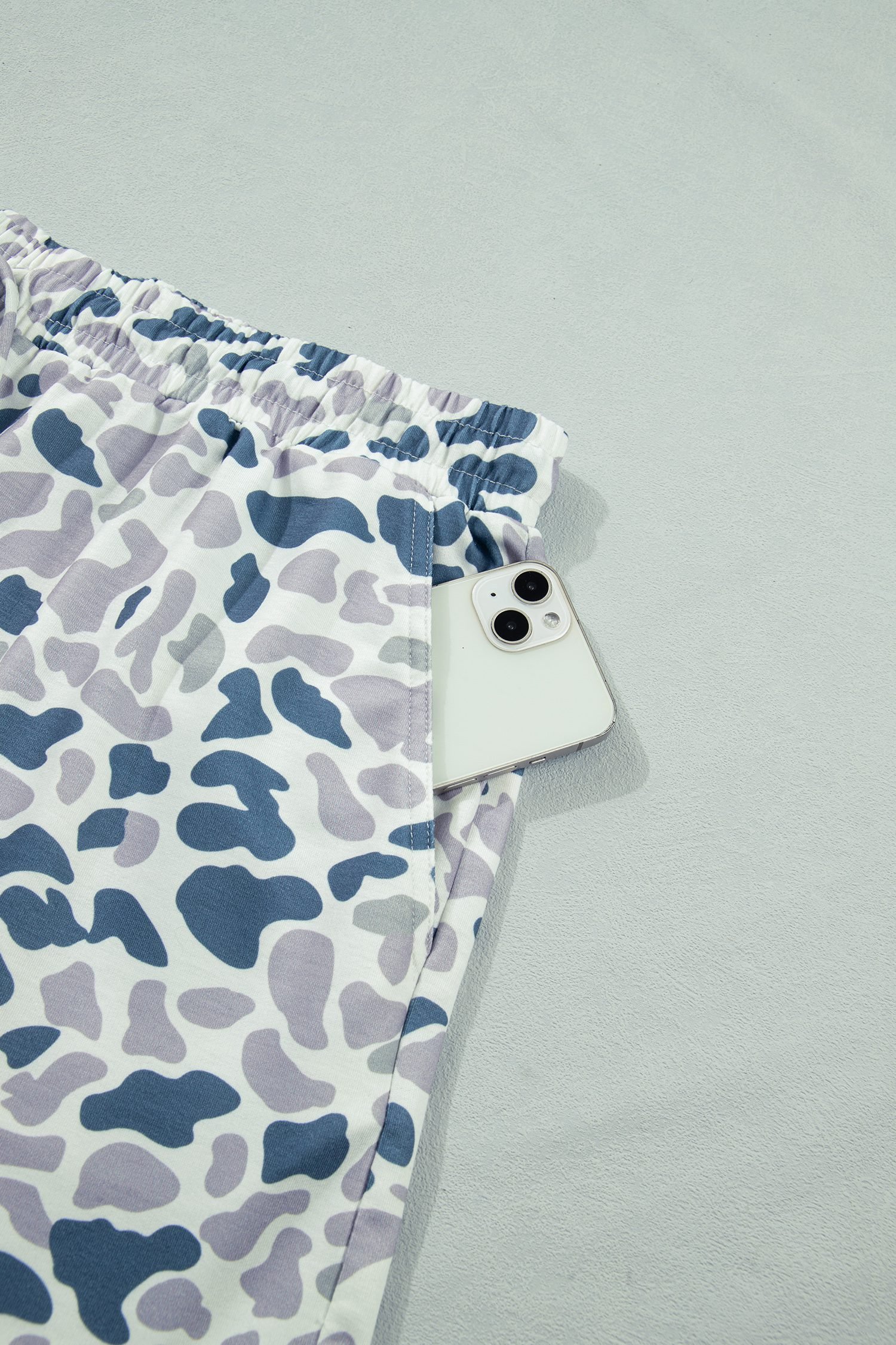 Multicolour Zip up Tee and Short Plus Size Camo Set