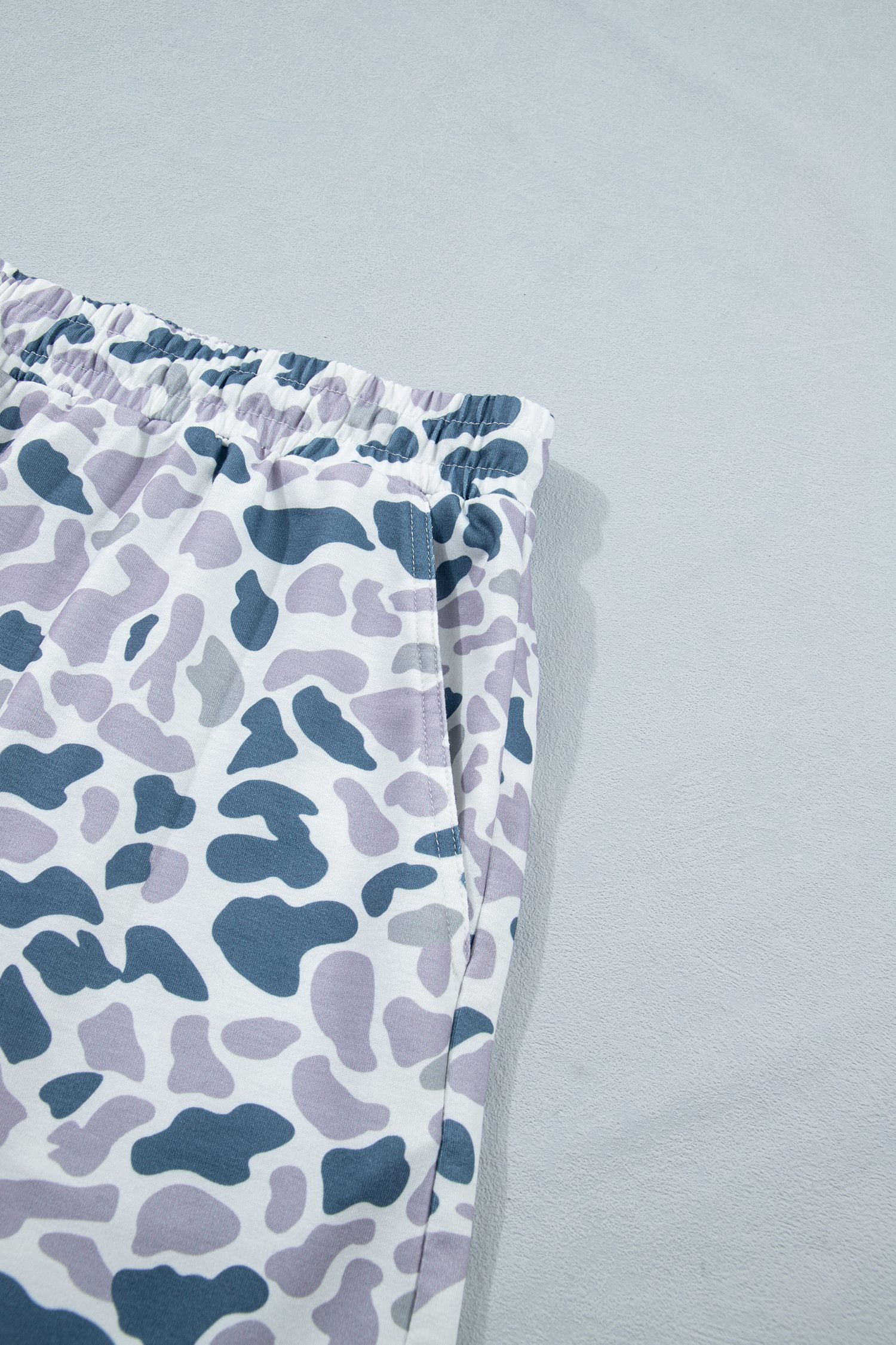 Multicolour Zip up Tee and Short Plus Size Camo Set