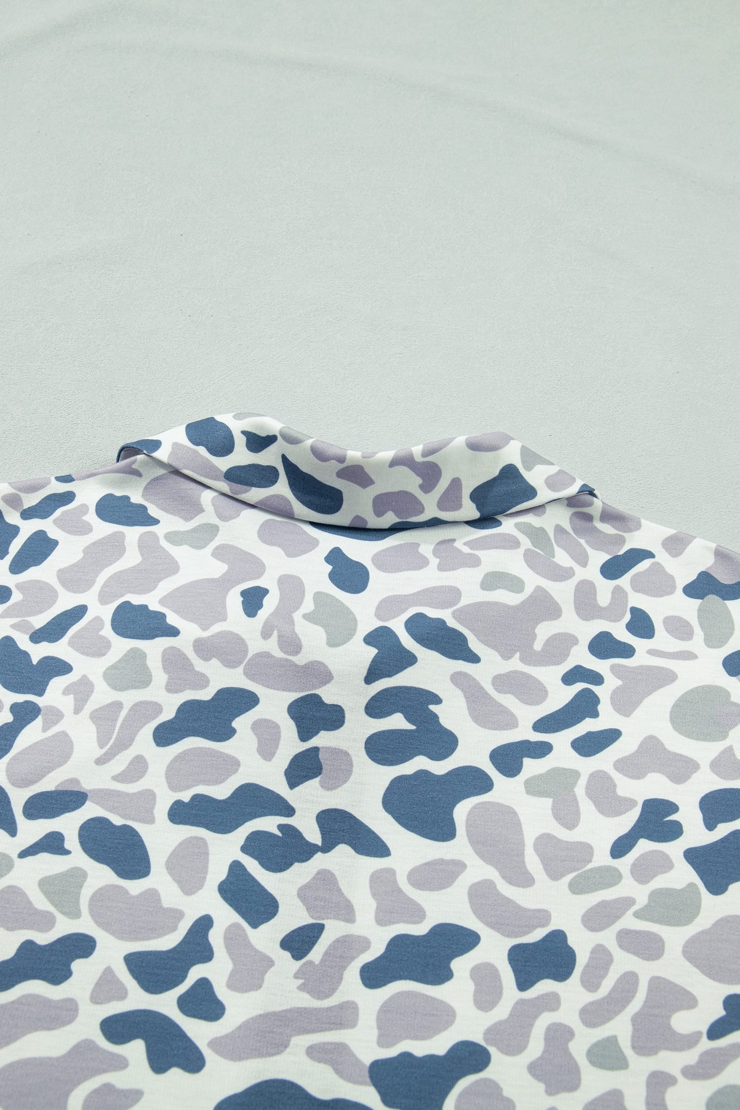 Multicolour Zip up Tee and Short Plus Size Camo Set