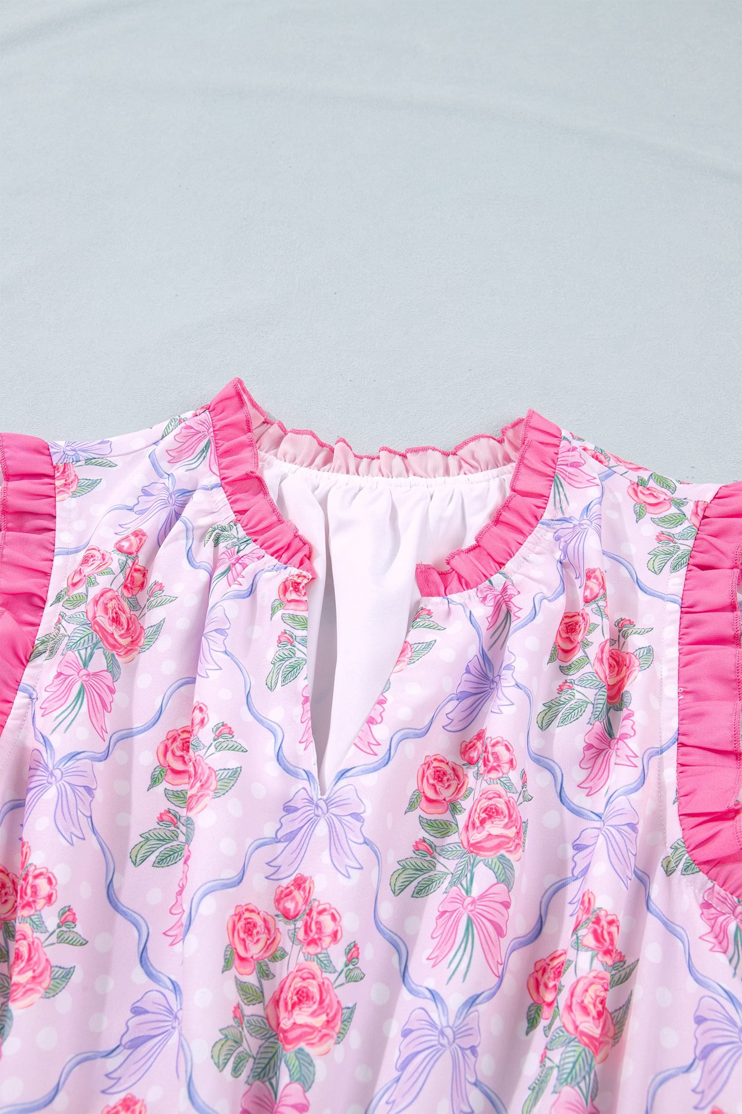Purple Tiered Ruffles Sleeveless Summer Floral Dress